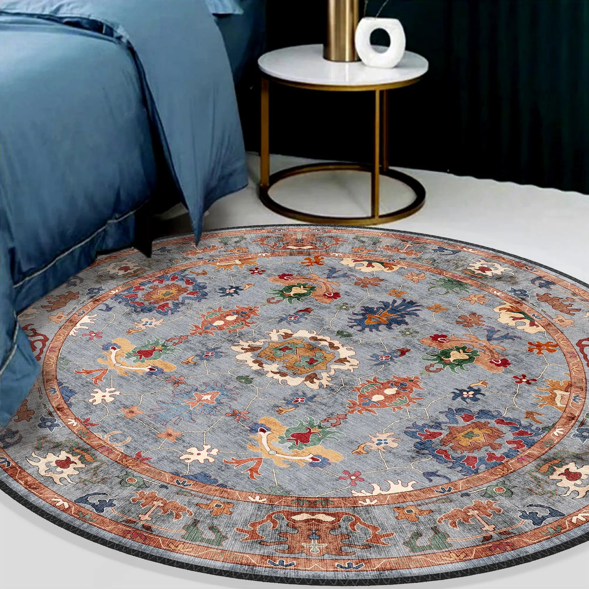 Round Oushak Rug - Aladdinrugs