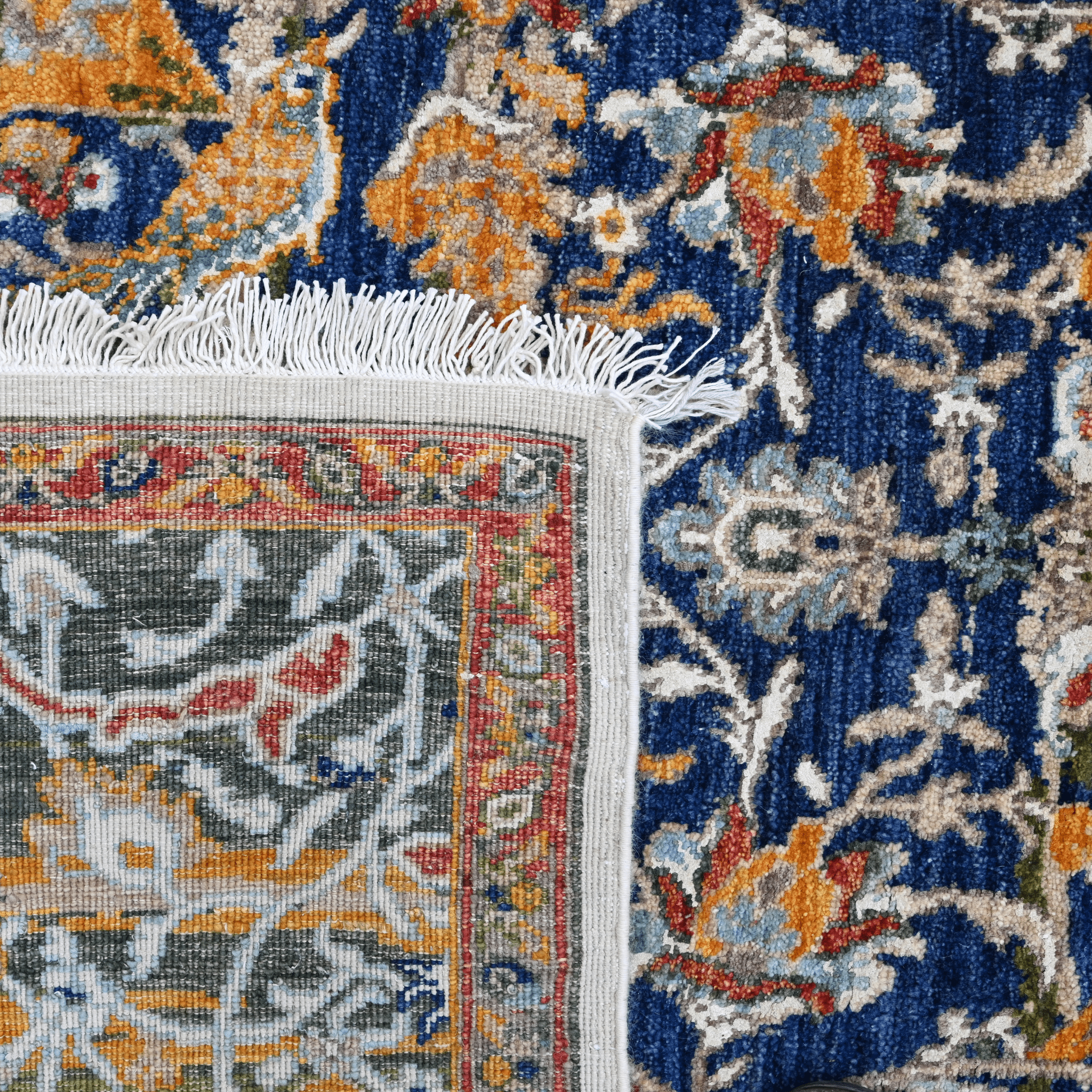 Royal Sapphire Garden Hand-Knotted Rug 154 × 244 cm