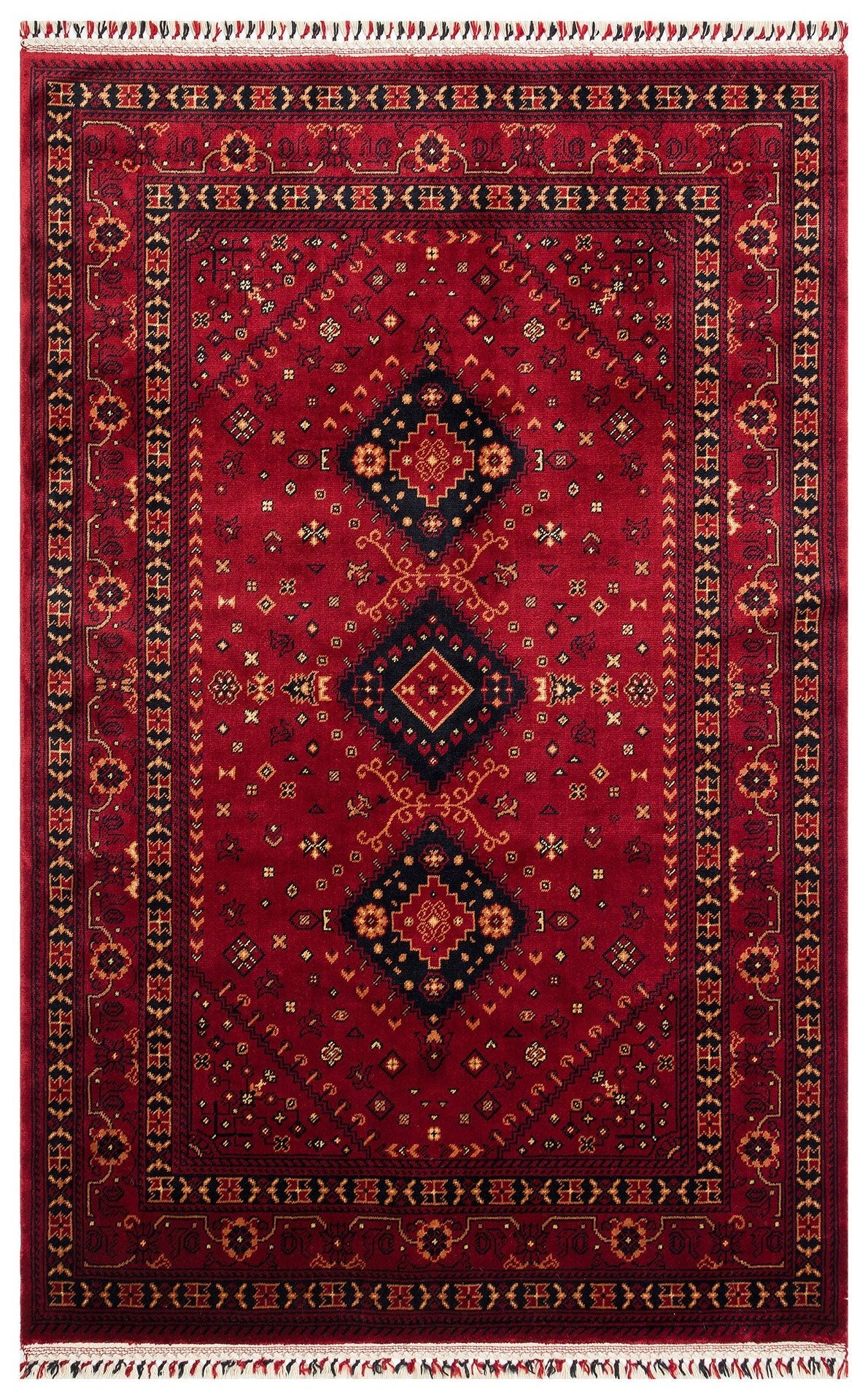 Plexa Ruby Rug Ruby Nomad Medallion Rug | Afghan Red Tribal Medallion Carpet