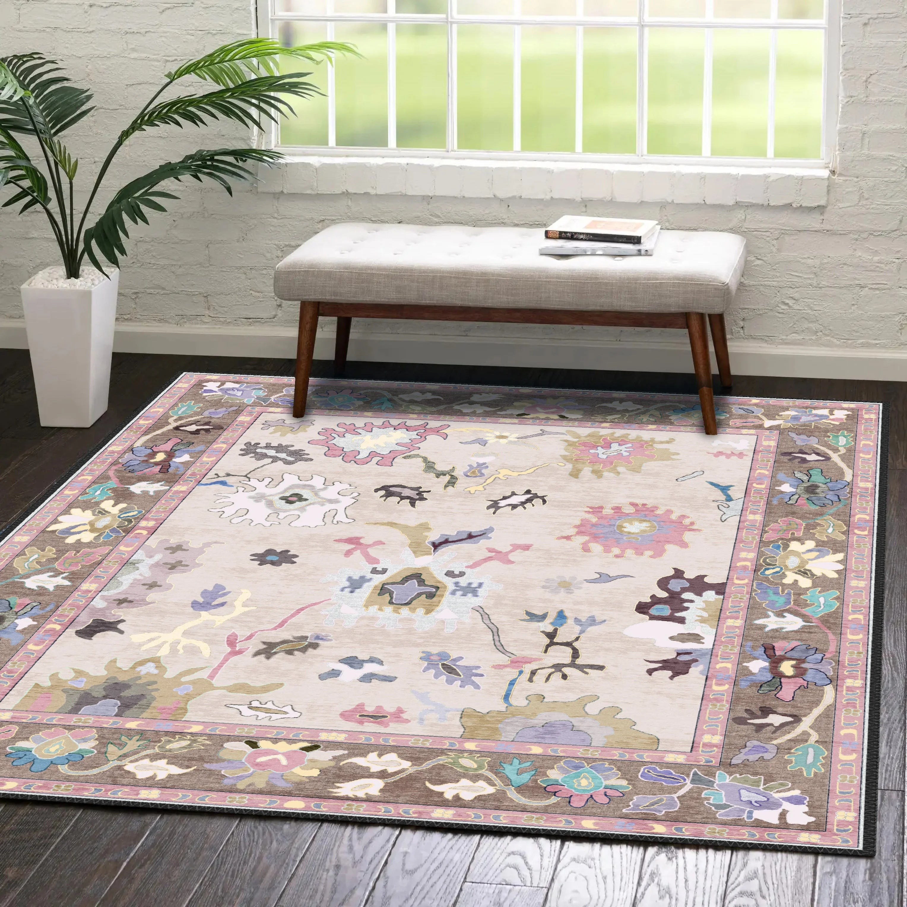 Pastel Floral Rug - Aladdinrugs
