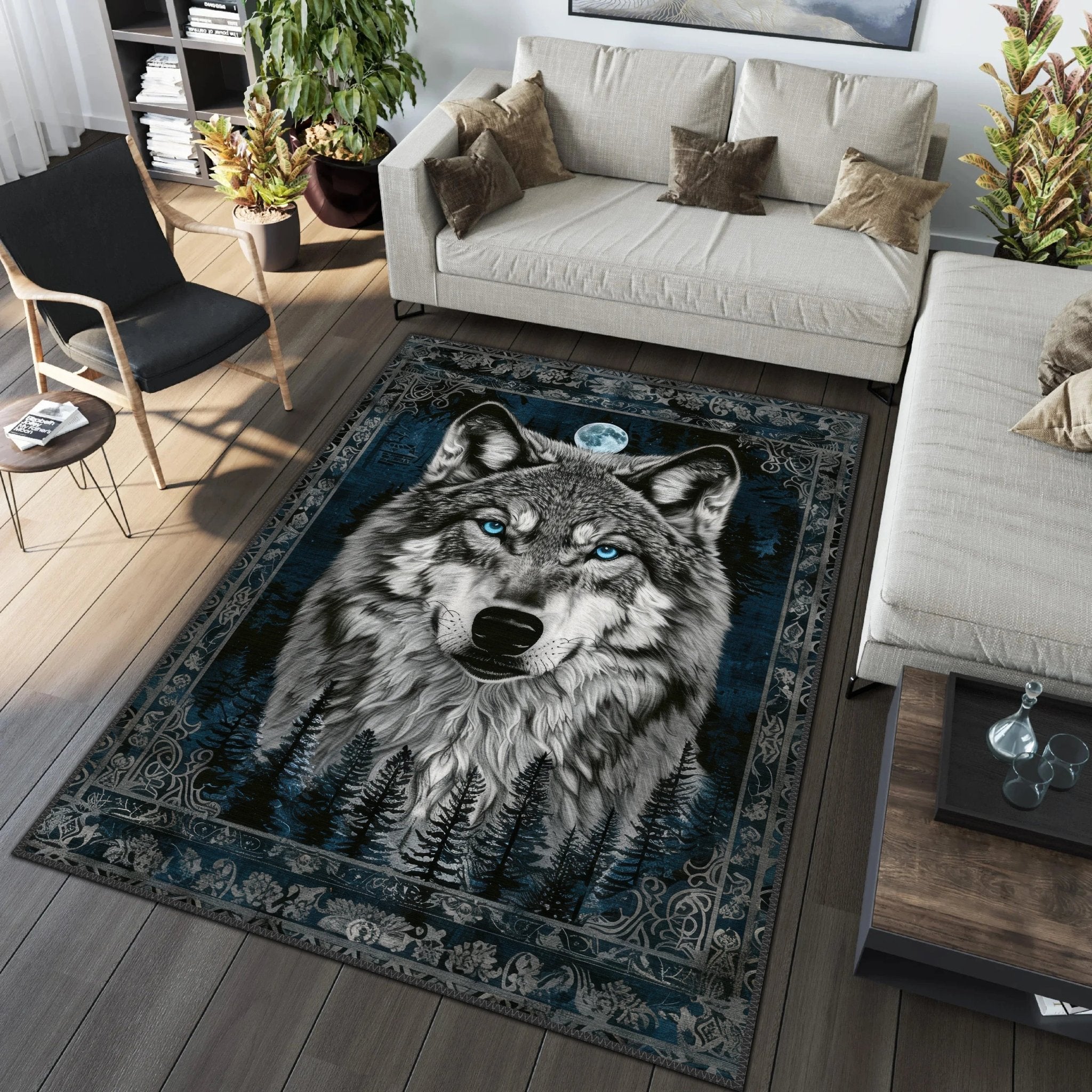 Wolf's Gaze Carpet - Aladdinrugs