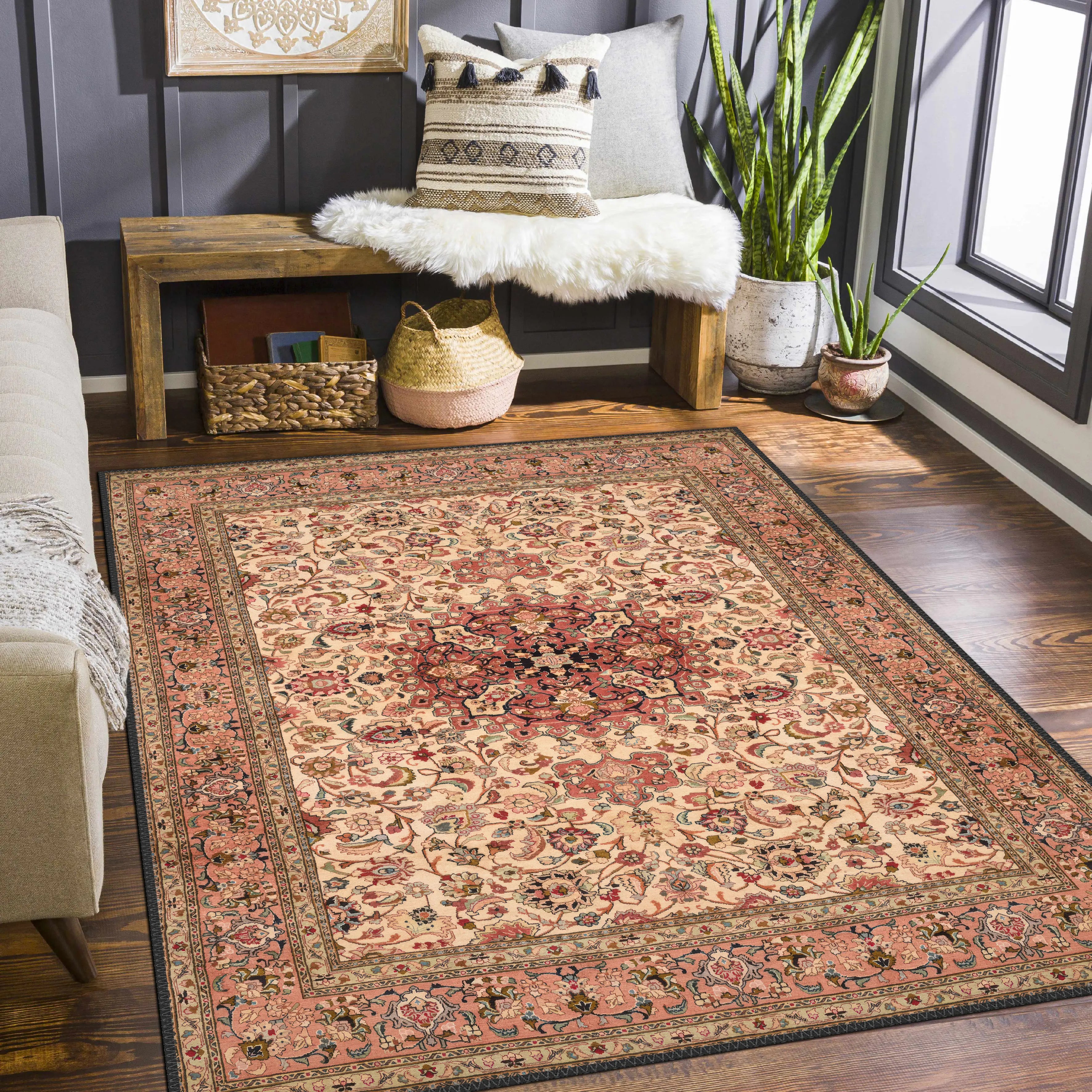 Cream Color Oriental Rug - Aladdinrugs