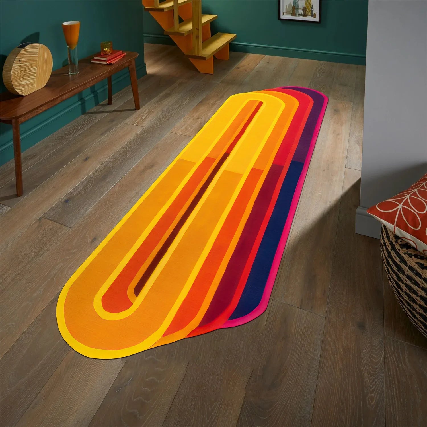 Retro Sunset Runner - Aladdinrugs