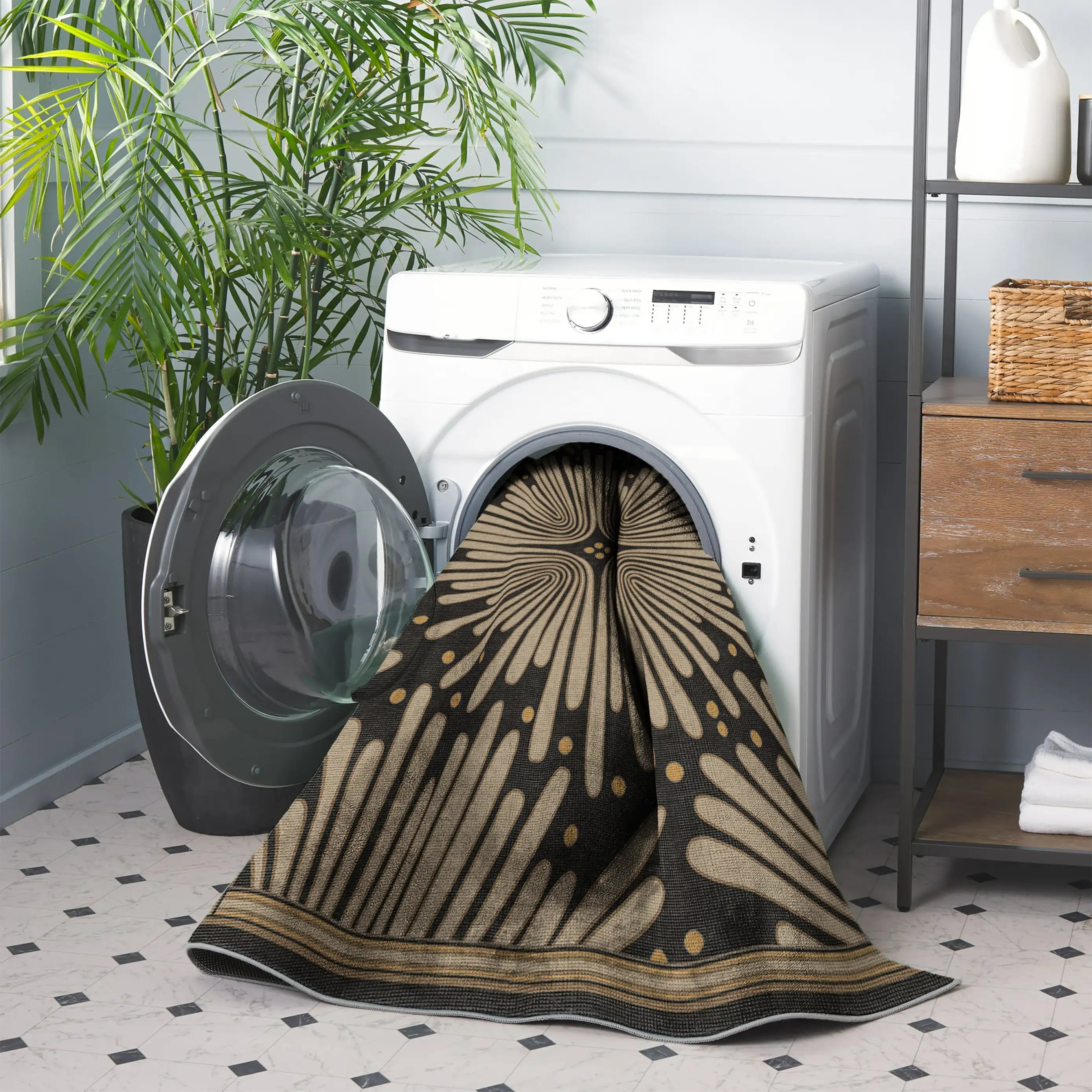 Retro Charcoal Rug - Aladdinrugs