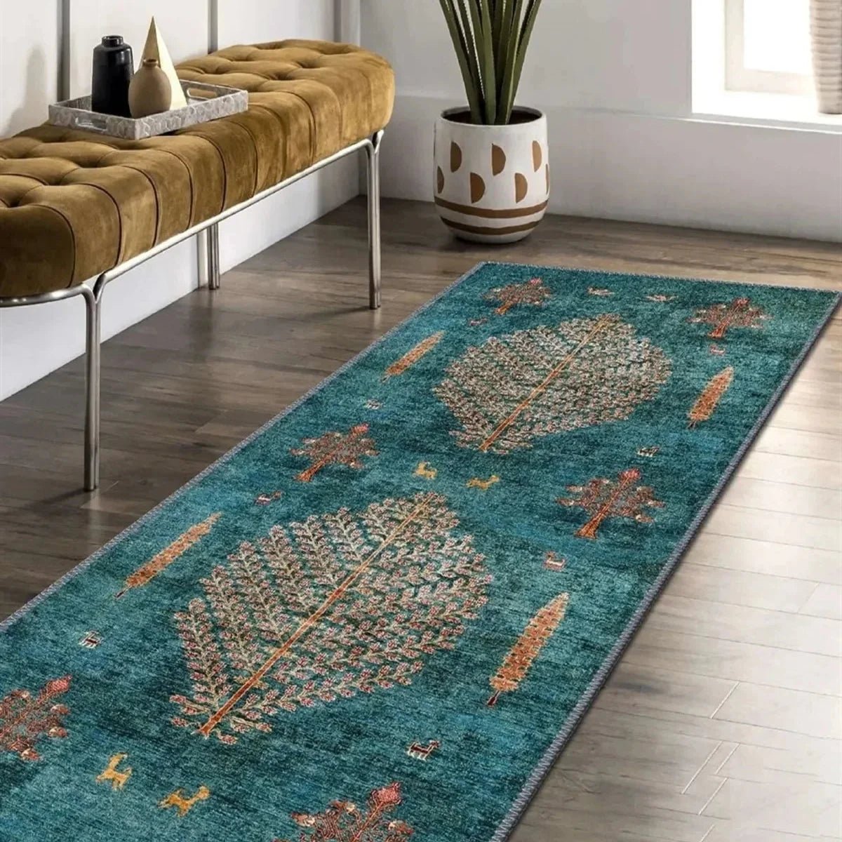 Teal Wilderness Rug - Aladdinrugs