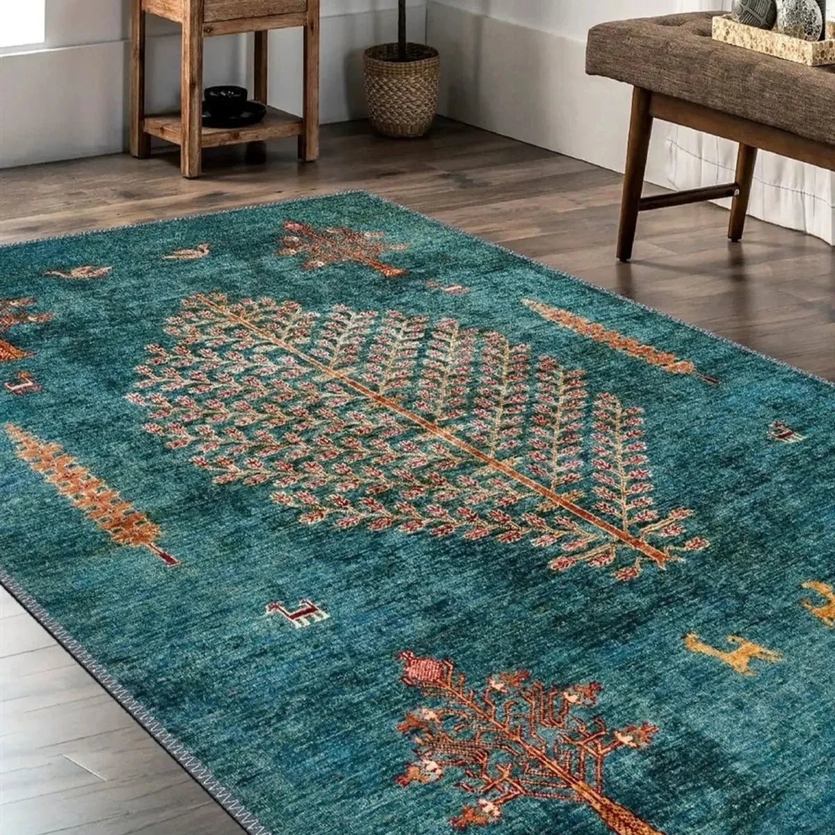 Teal Wilderness Rug - Aladdinrugs