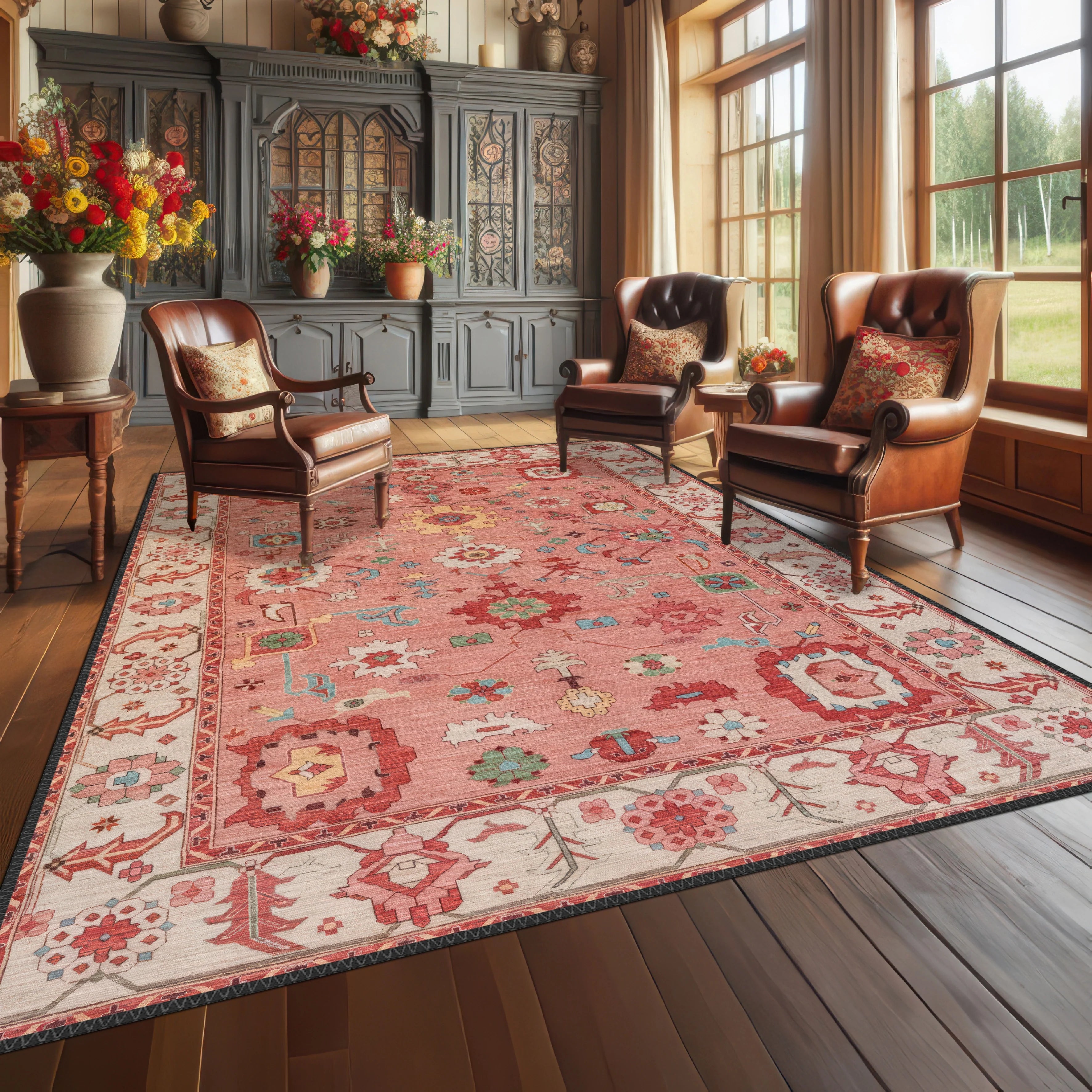 Pink Stylish Rug - Aladdinrugs