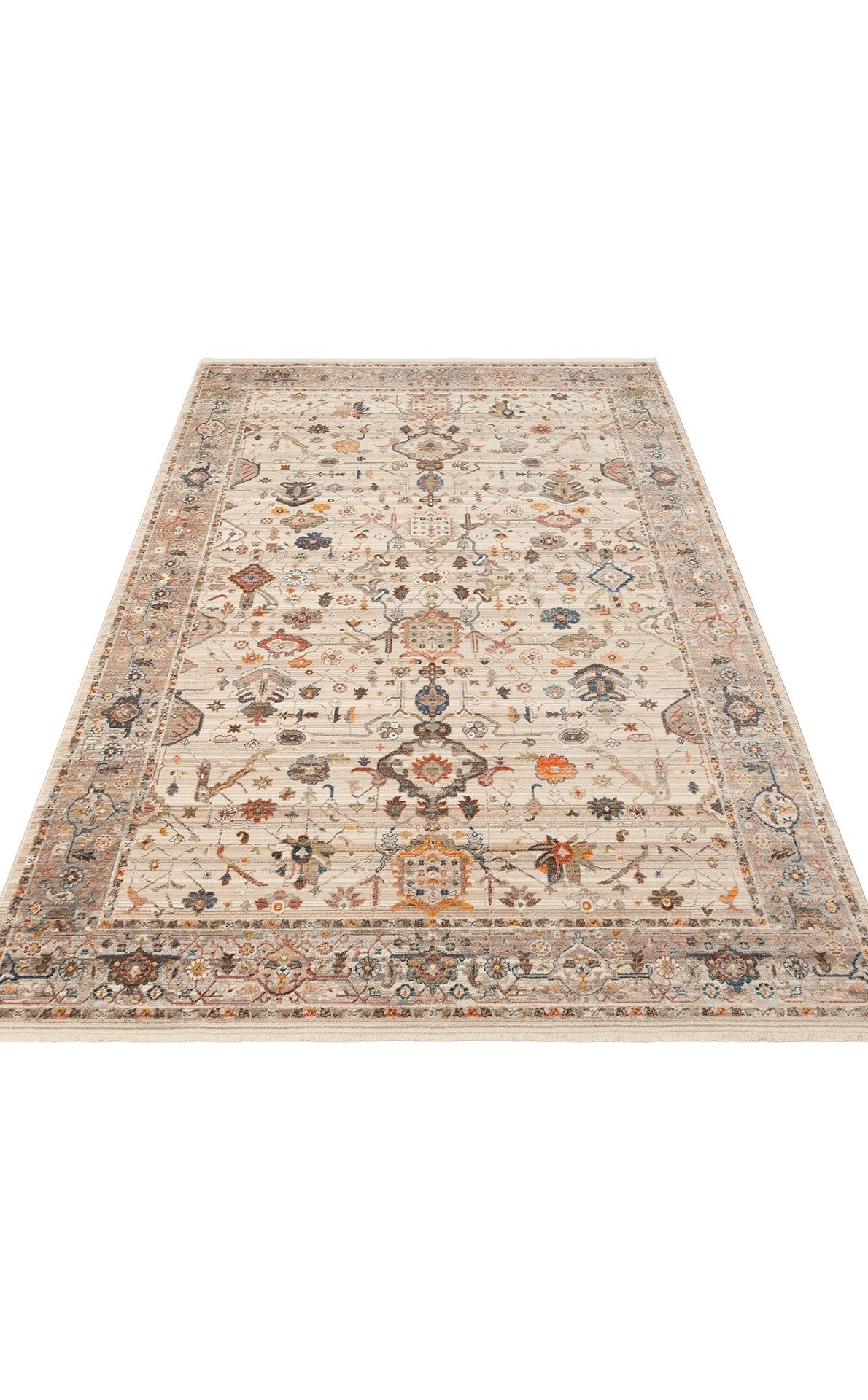 Turkish Seraphina Rug – Elegant Ivory Anatolian Design