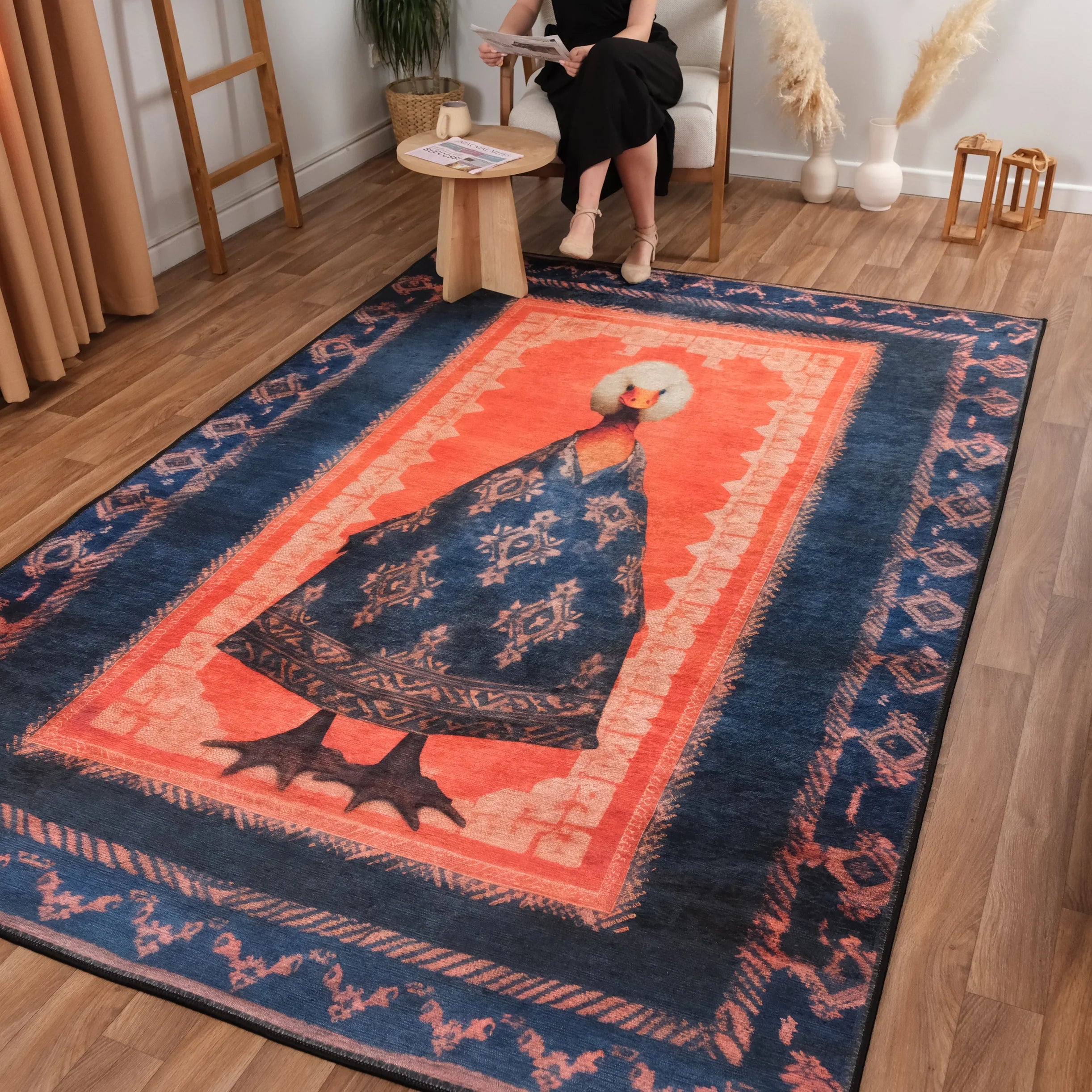 Artistic Goose Portrait Rug - Aladdinrugs