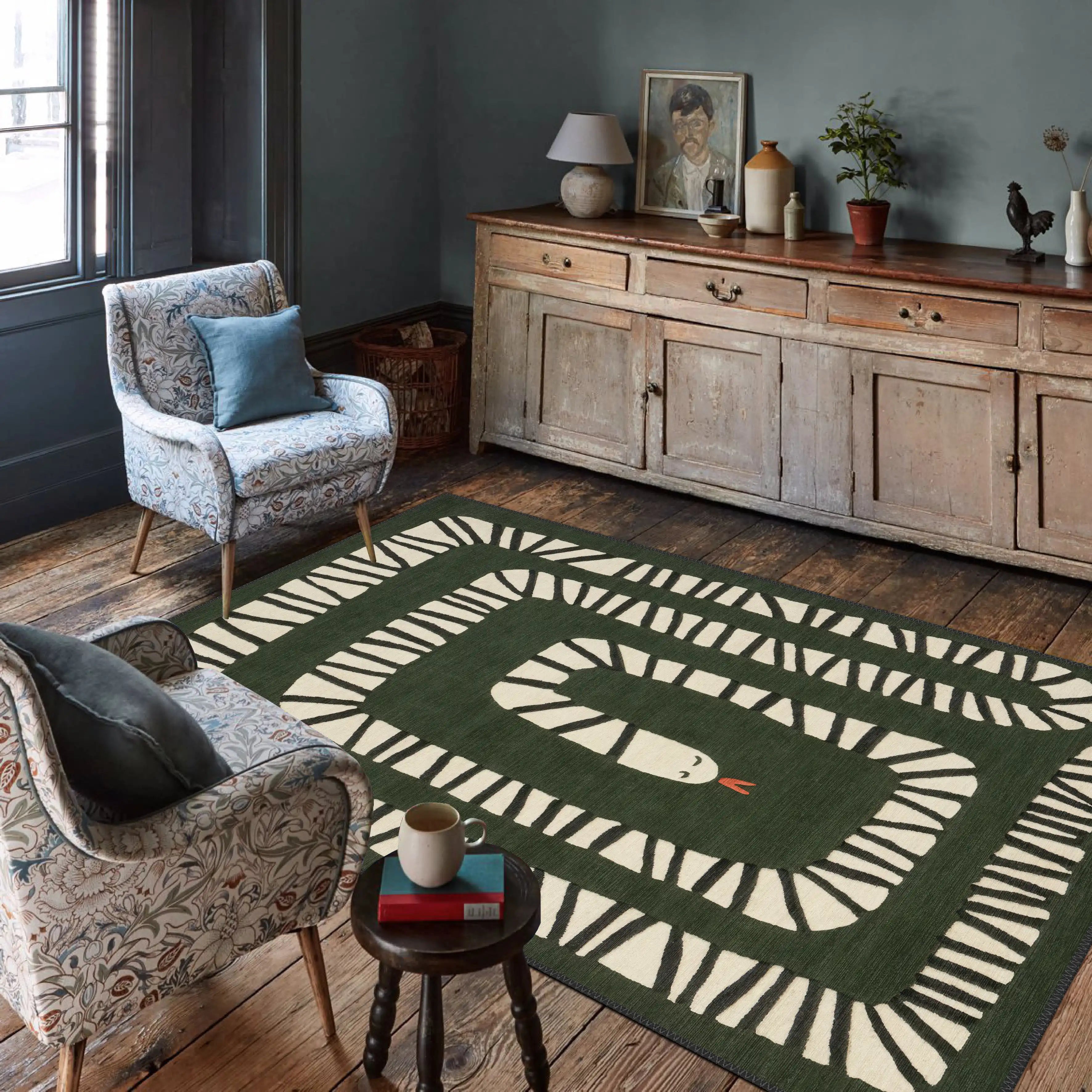 Green Snake Rug - Aladdinrugs