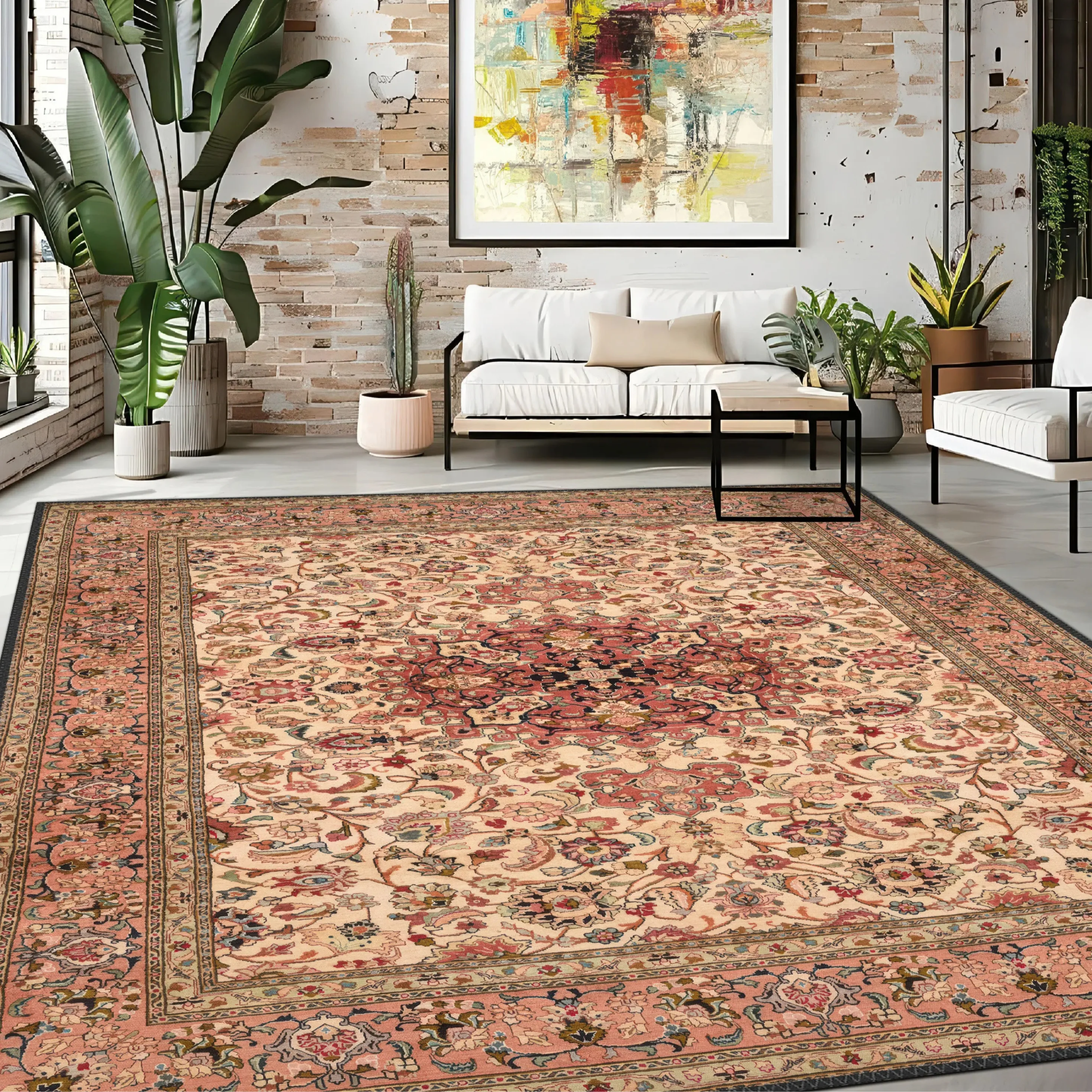 Cream Color Oriental Rug - Aladdinrugs