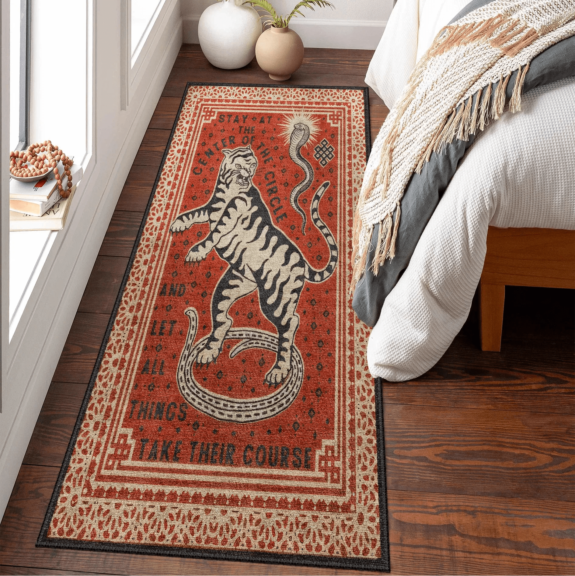 Retro Tiger Rug - Aladdinrugs