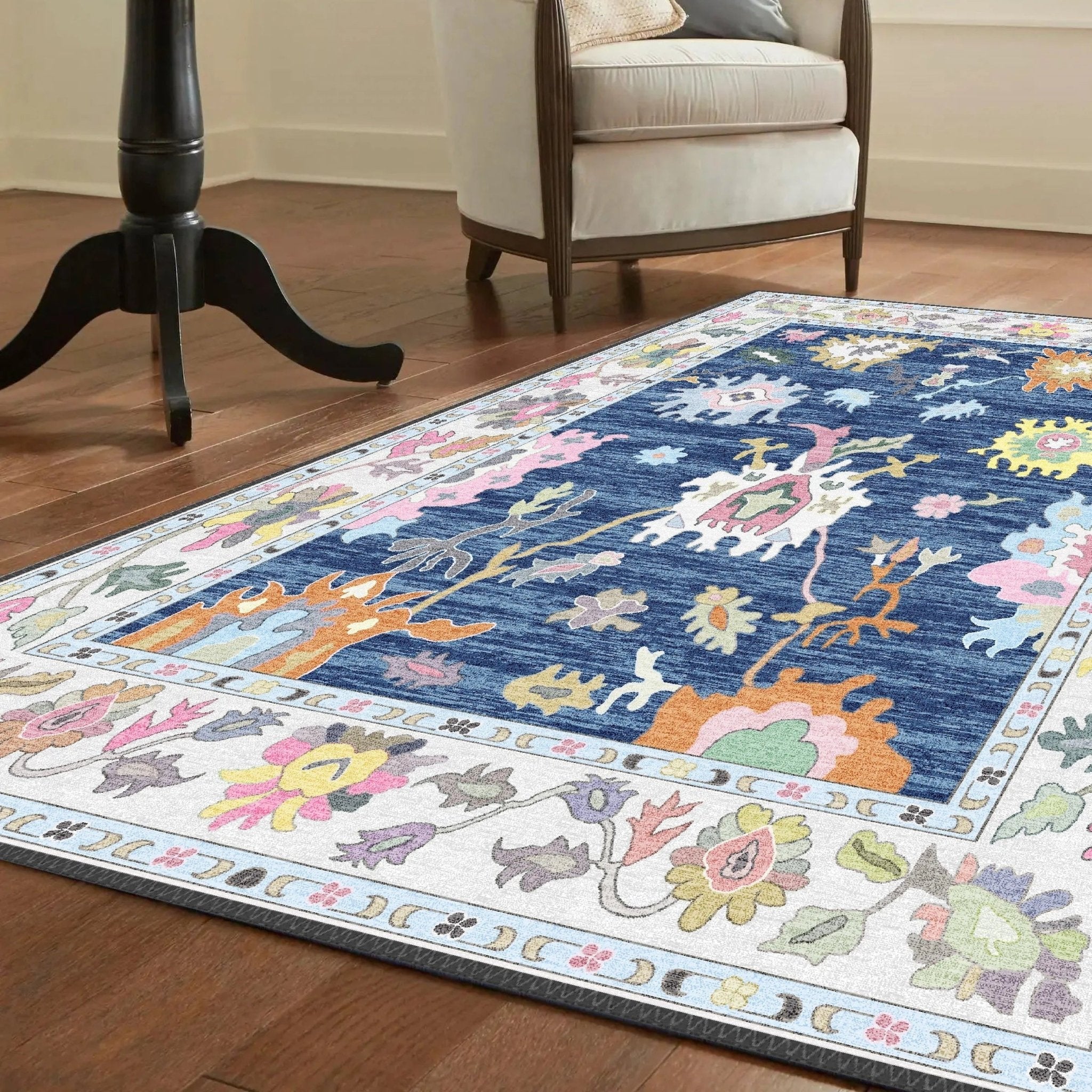Navy Oushak Rug - Aladdinrugs