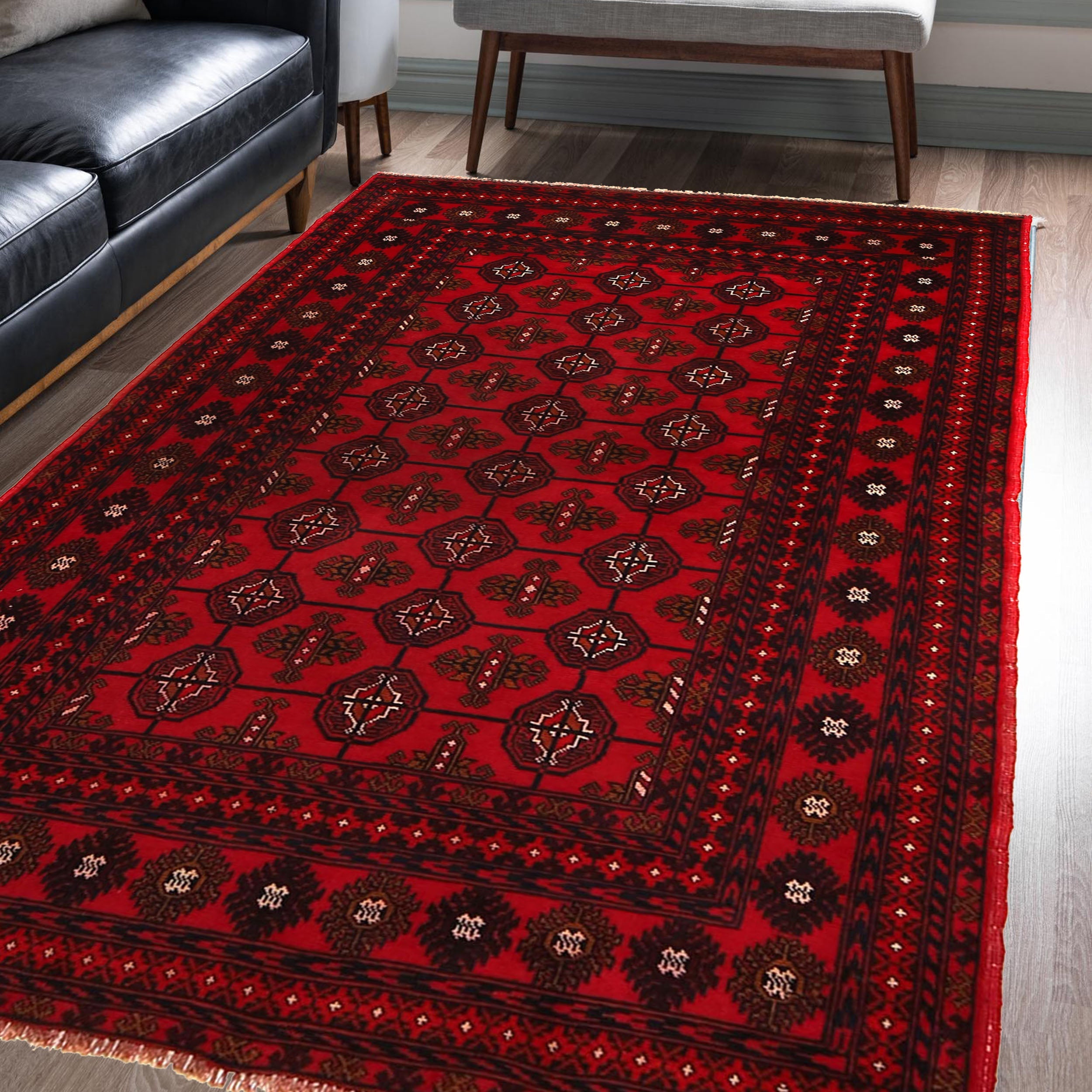Handmade Wool Bokhara Rug 117 x 188 (cm) (ID W12931)