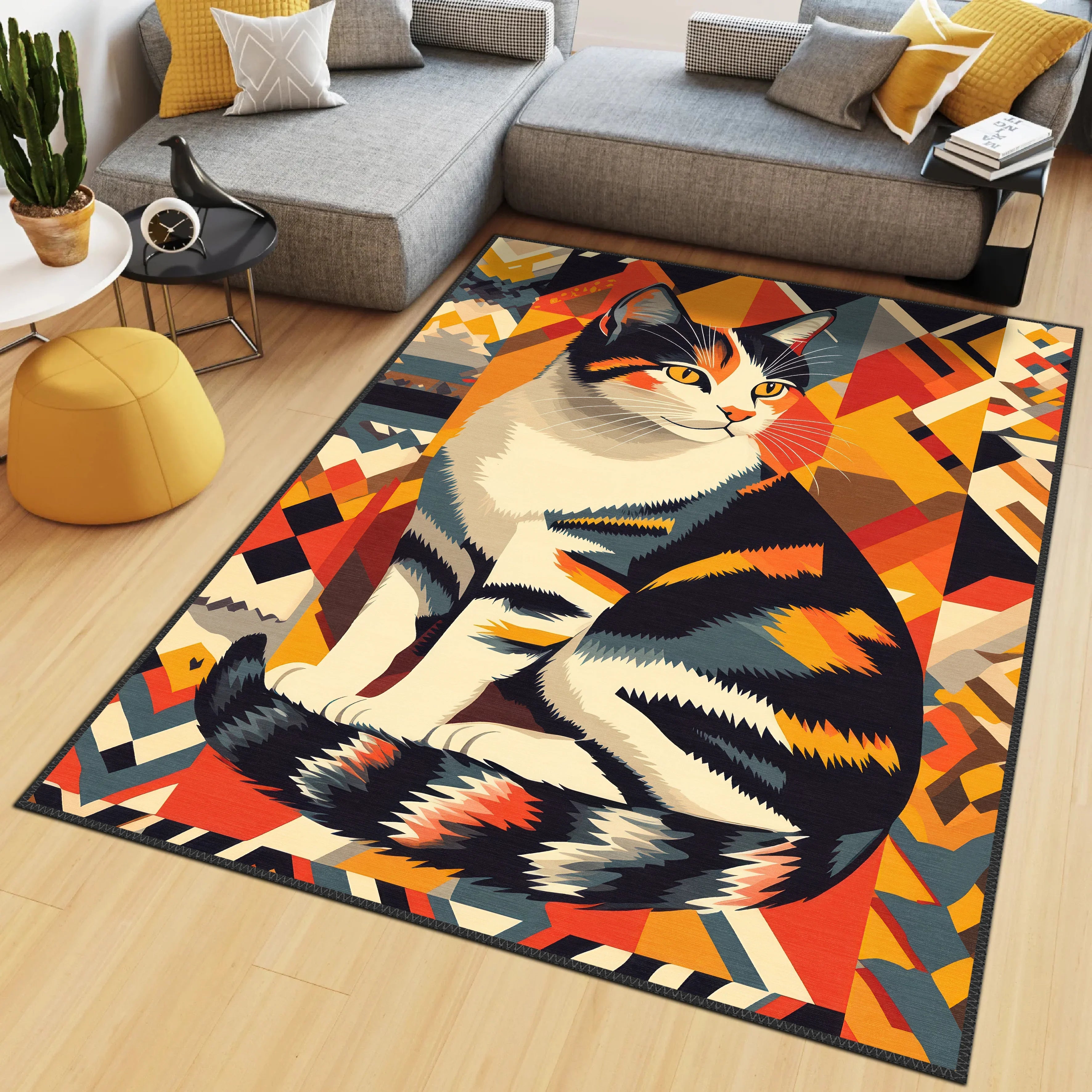 Abstract Cat Rug - Aladdinrugs
