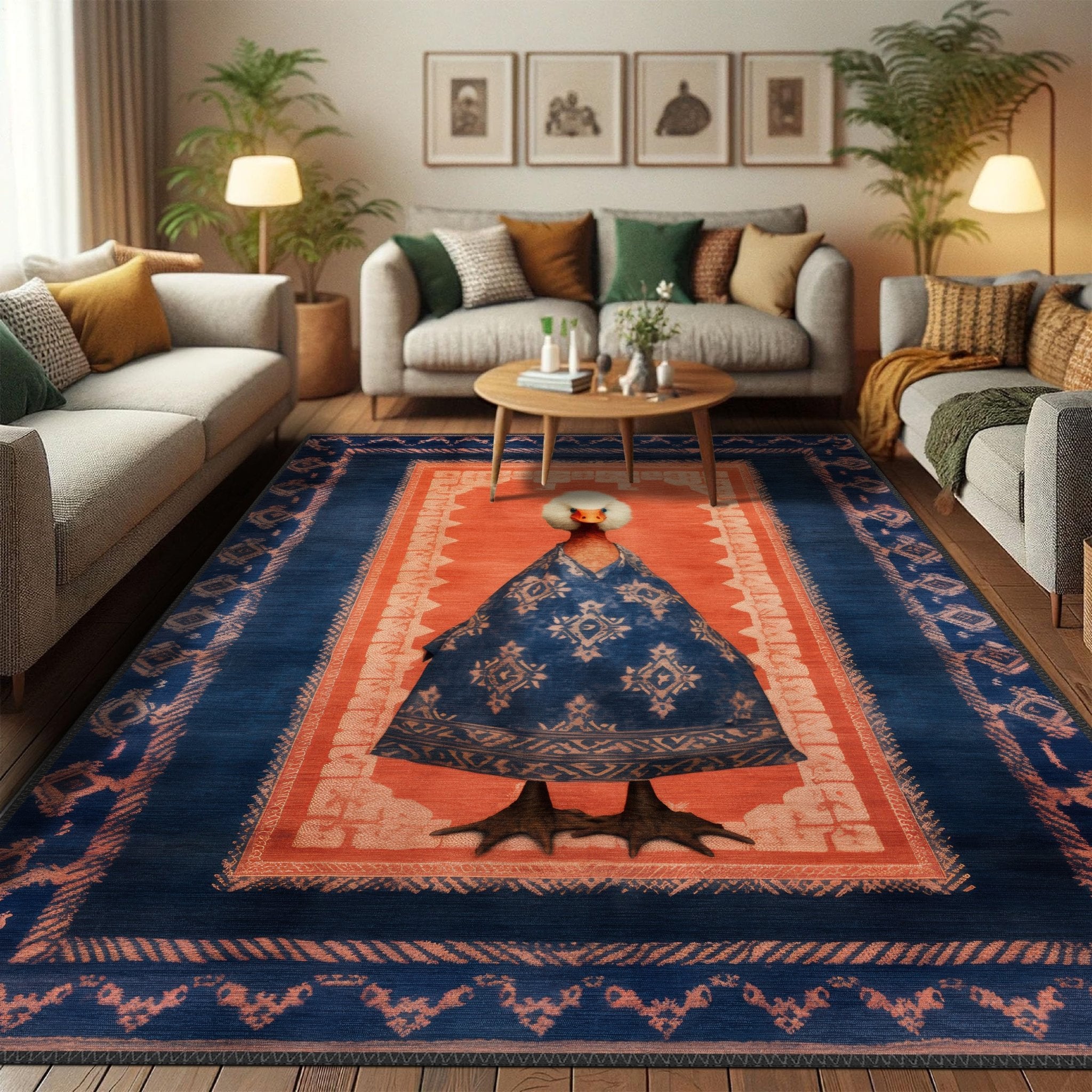 Artistic Goose Portrait Rug - Aladdinrugs