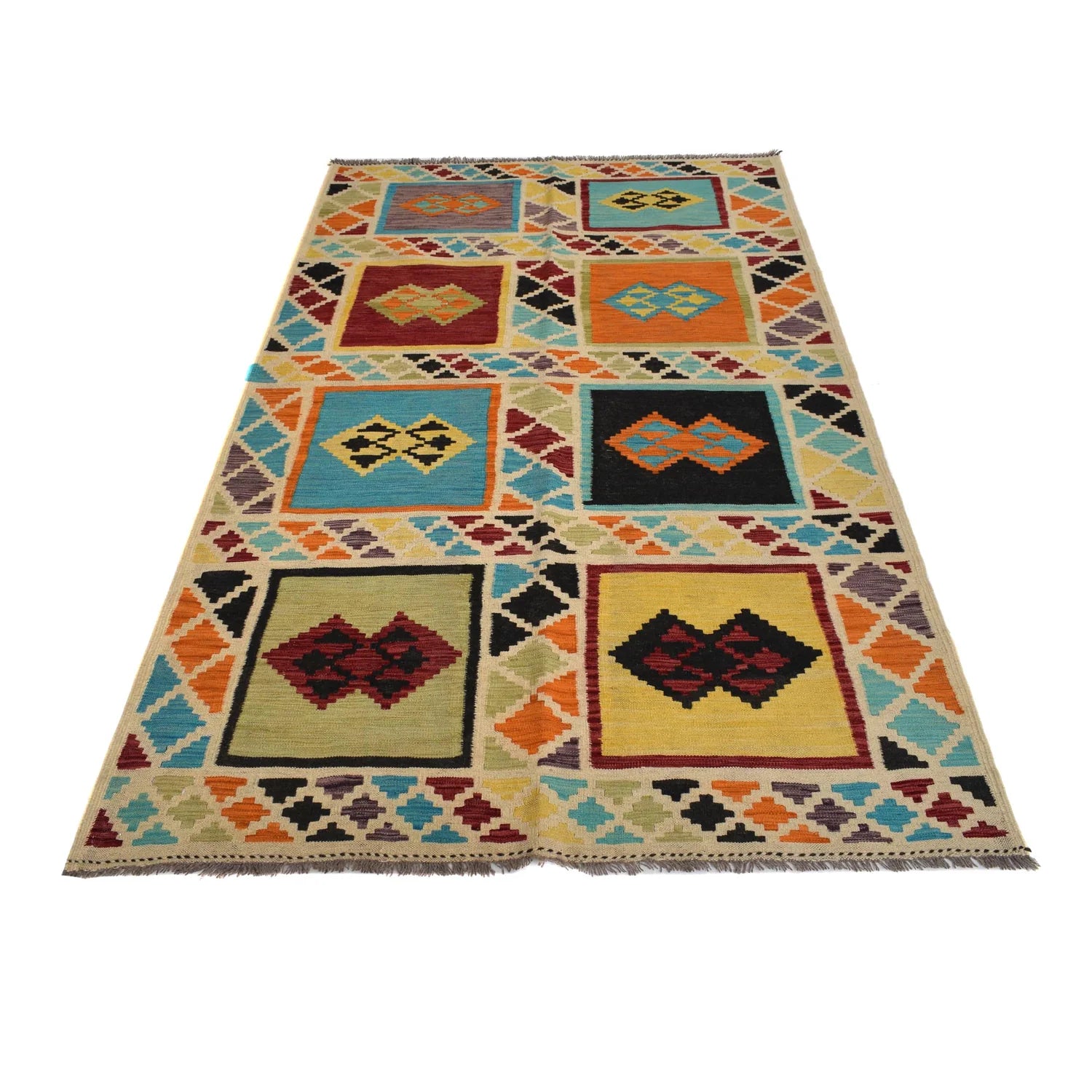 Handmade Natural Wool Kilim Rug 135 × 220 cm – No. Y31571