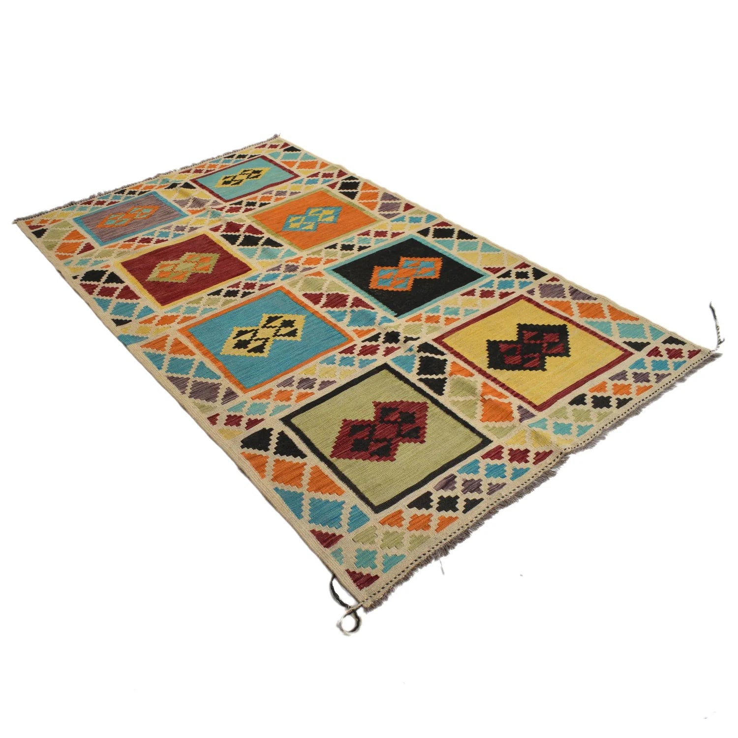 Handmade Natural Wool Kilim Rug 135 × 220 cm – No. Y31571