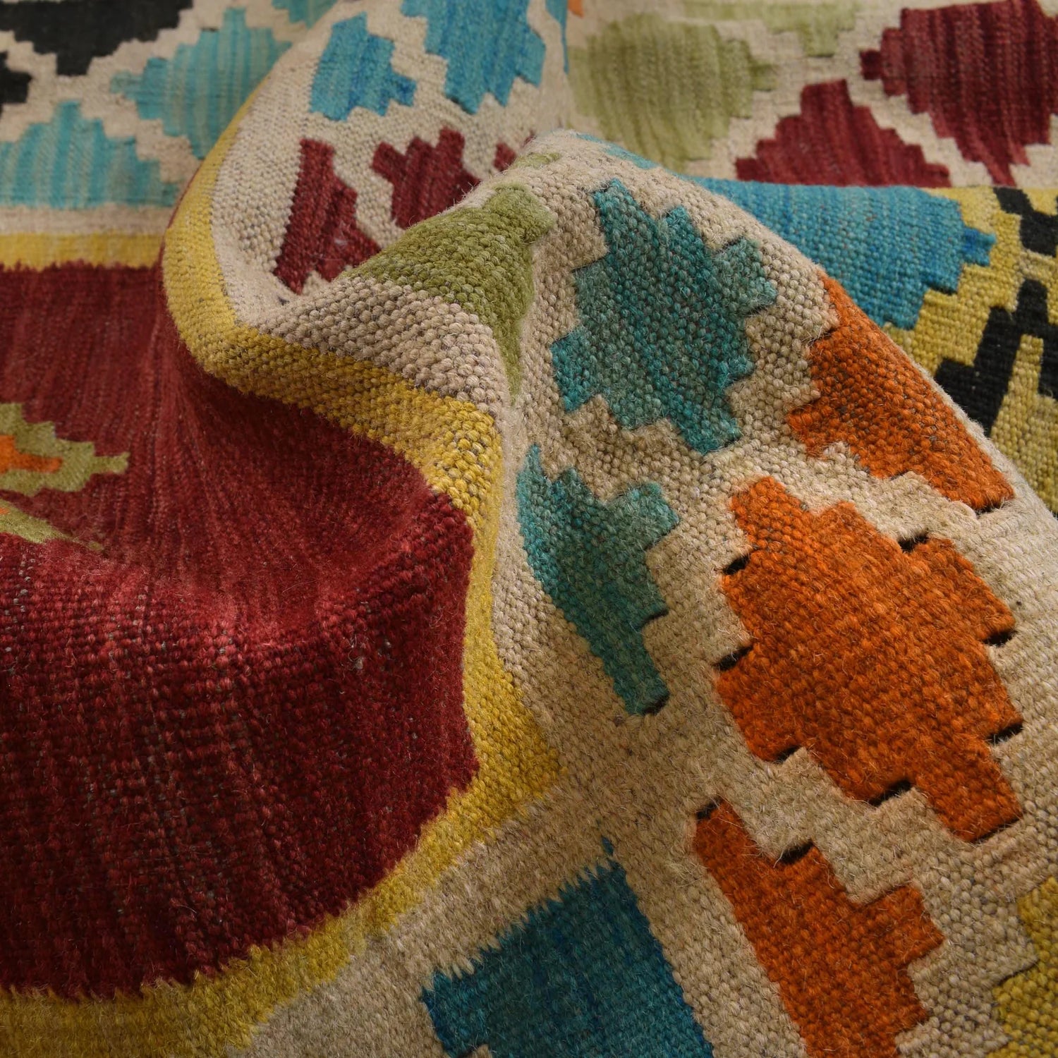 Handmade Natural Wool Kilim Rug 135 × 220 cm – No. Y31571