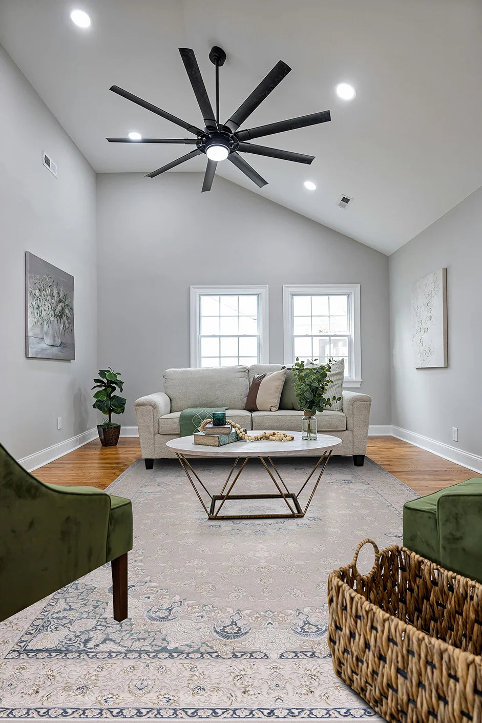 Sapphire Azure Halo Blue Grey Medallion Rug