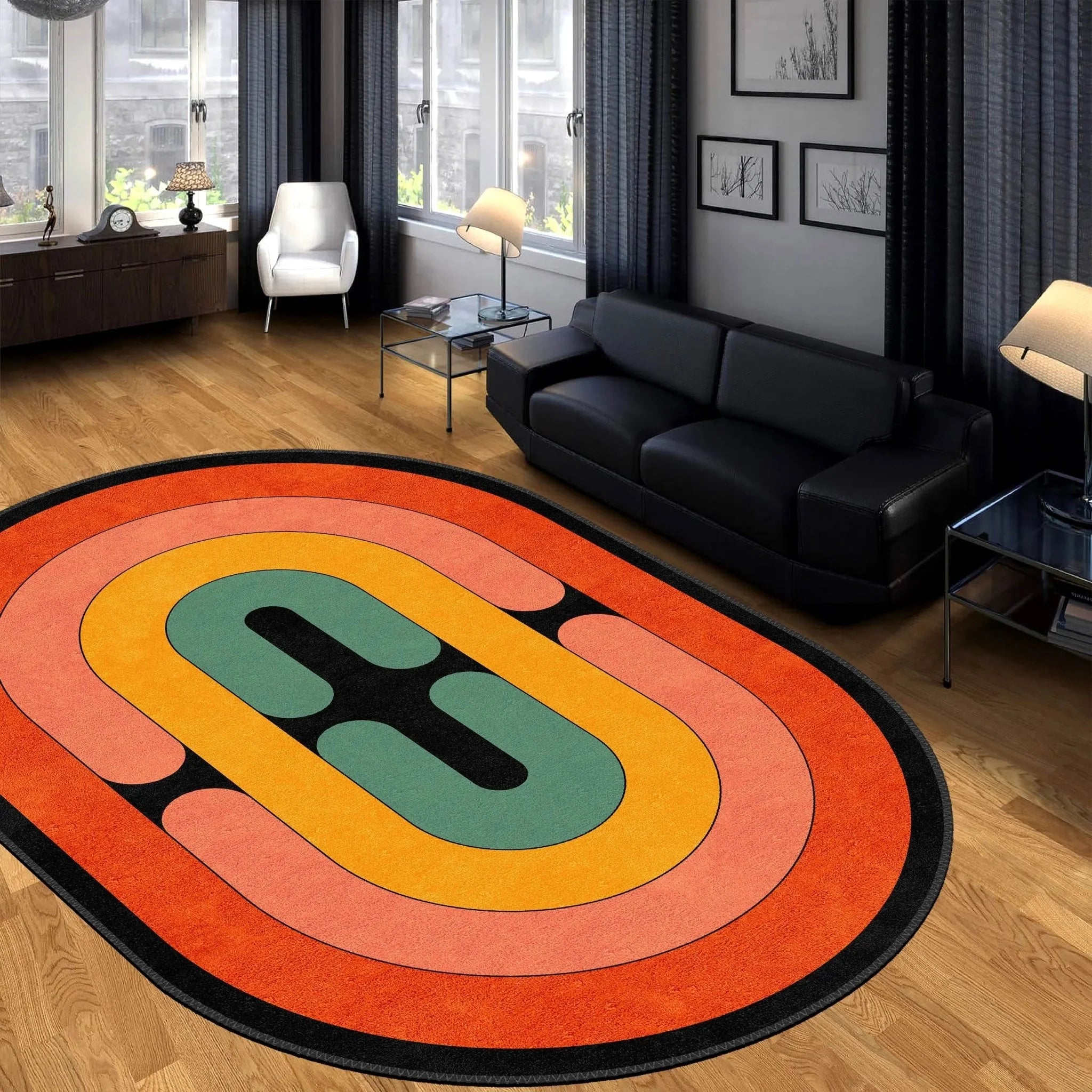 Abstract Orange Rug - Aladdinrugs