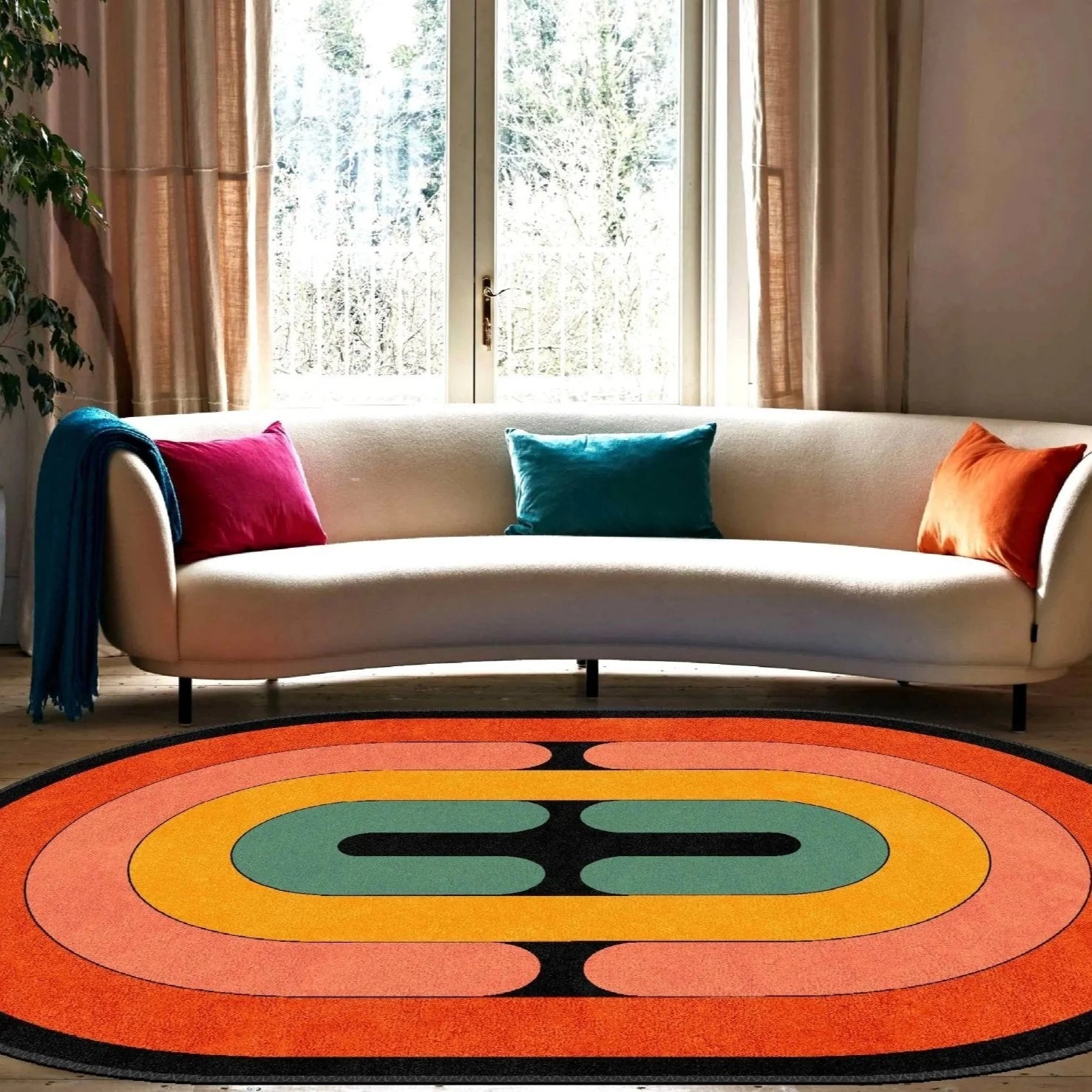 Abstract Orange Rug - Aladdinrugs