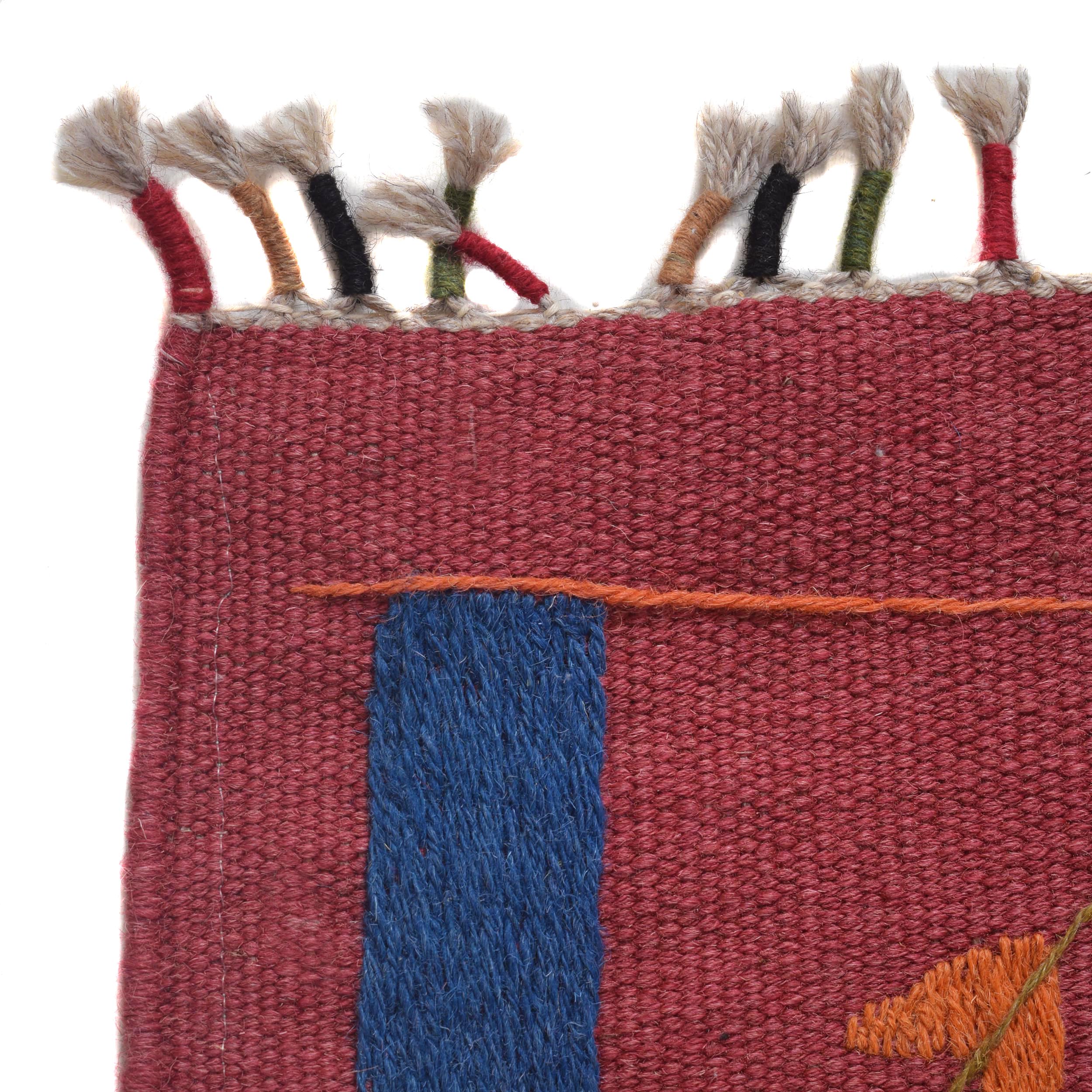 Pakistani Embroidery Kelim 3' 0" x 5' 3" (ft) - No. B32084