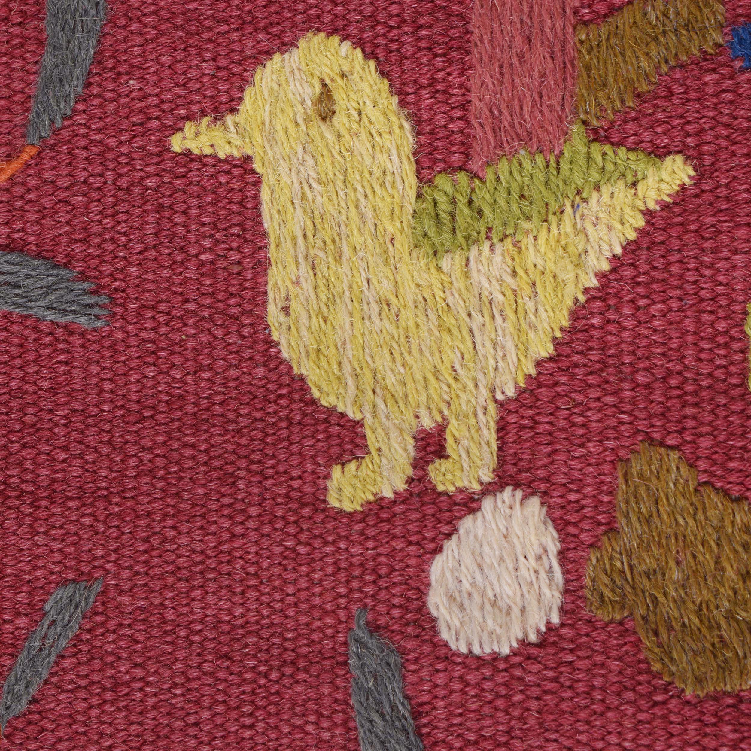 Pakistani Embroidery Kelim 3' 0" x 5' 3" (ft) - No. B32084