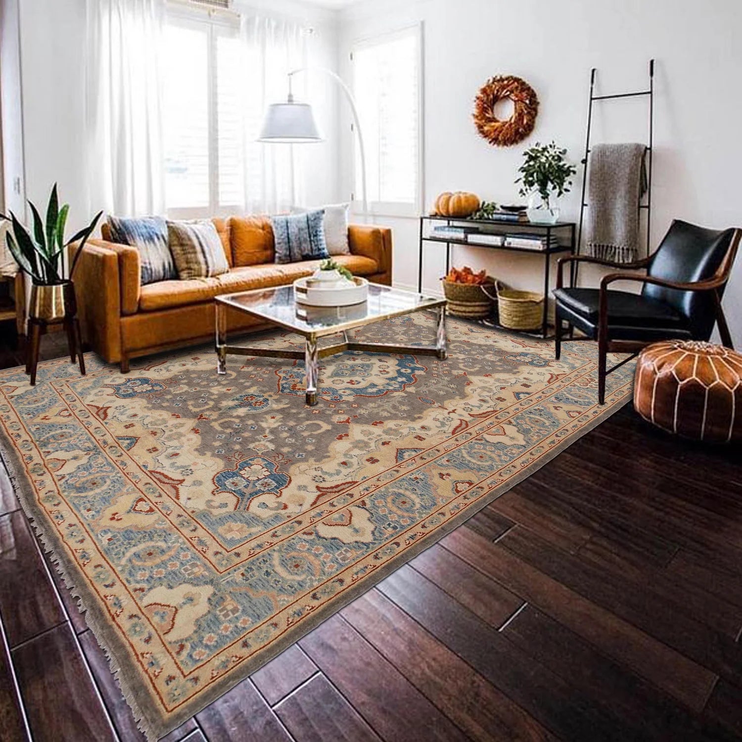 Hand Knotted Persian Design Heriz Rug 258 x 327 (cm) - No. B33052