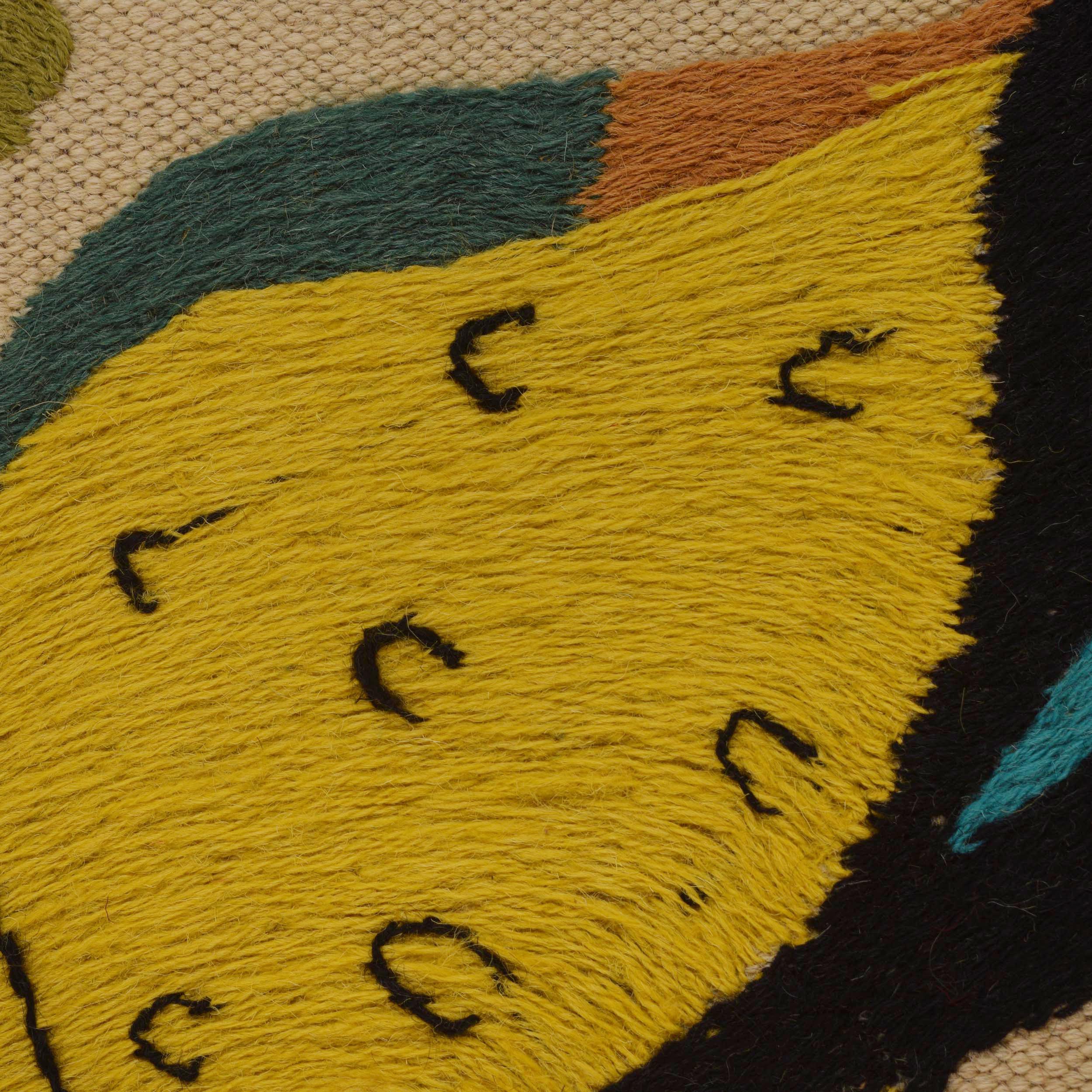 Pakistani Embroidery Kelim 2' 11" x 4' 11" (ft) - No. B34456