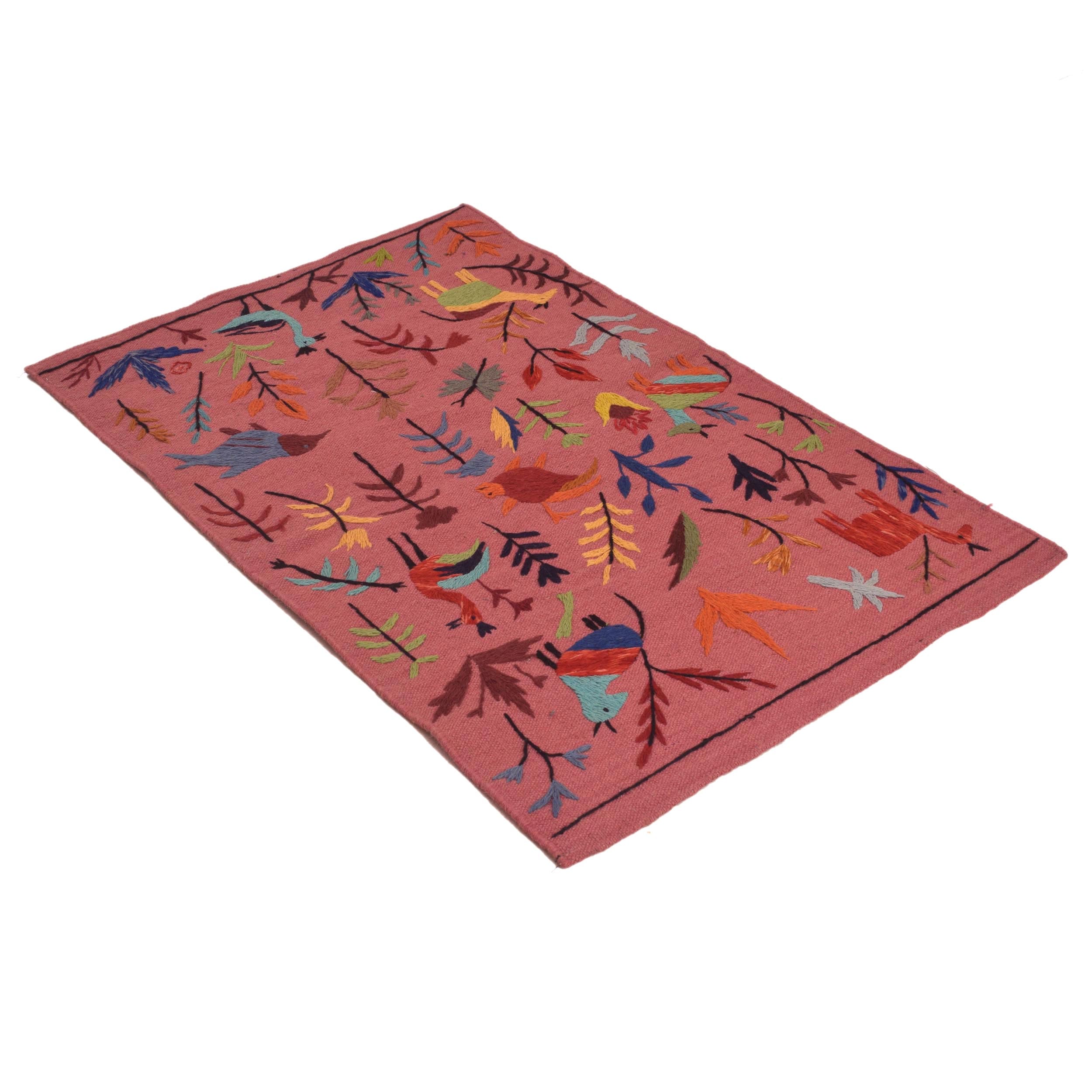 Pakistani Embroidery Kelim 2' 7" x 3' 11" (ft) - No. B34458