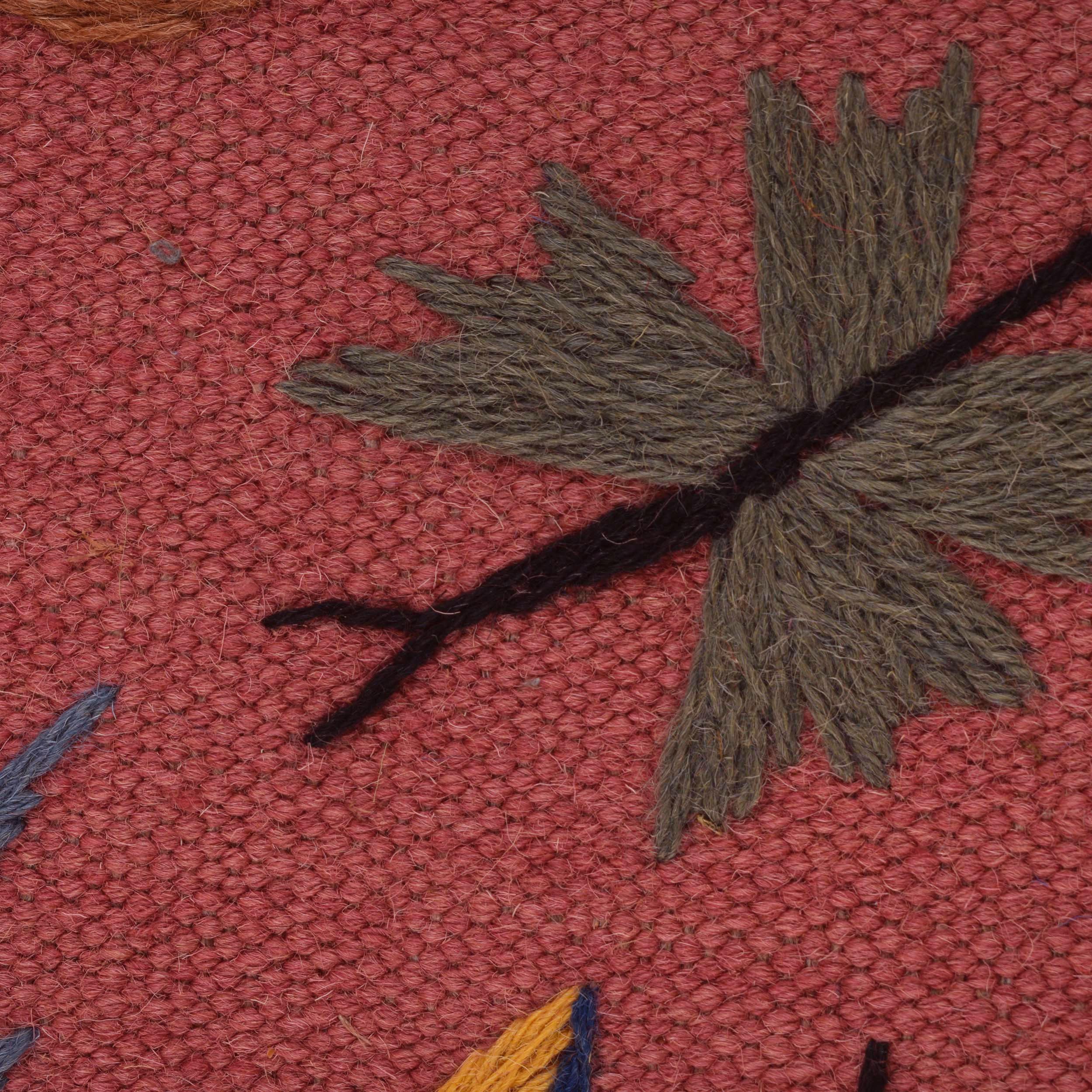 Pakistani Embroidery Kelim 2' 7" x 3' 11" (ft) - No. B34458