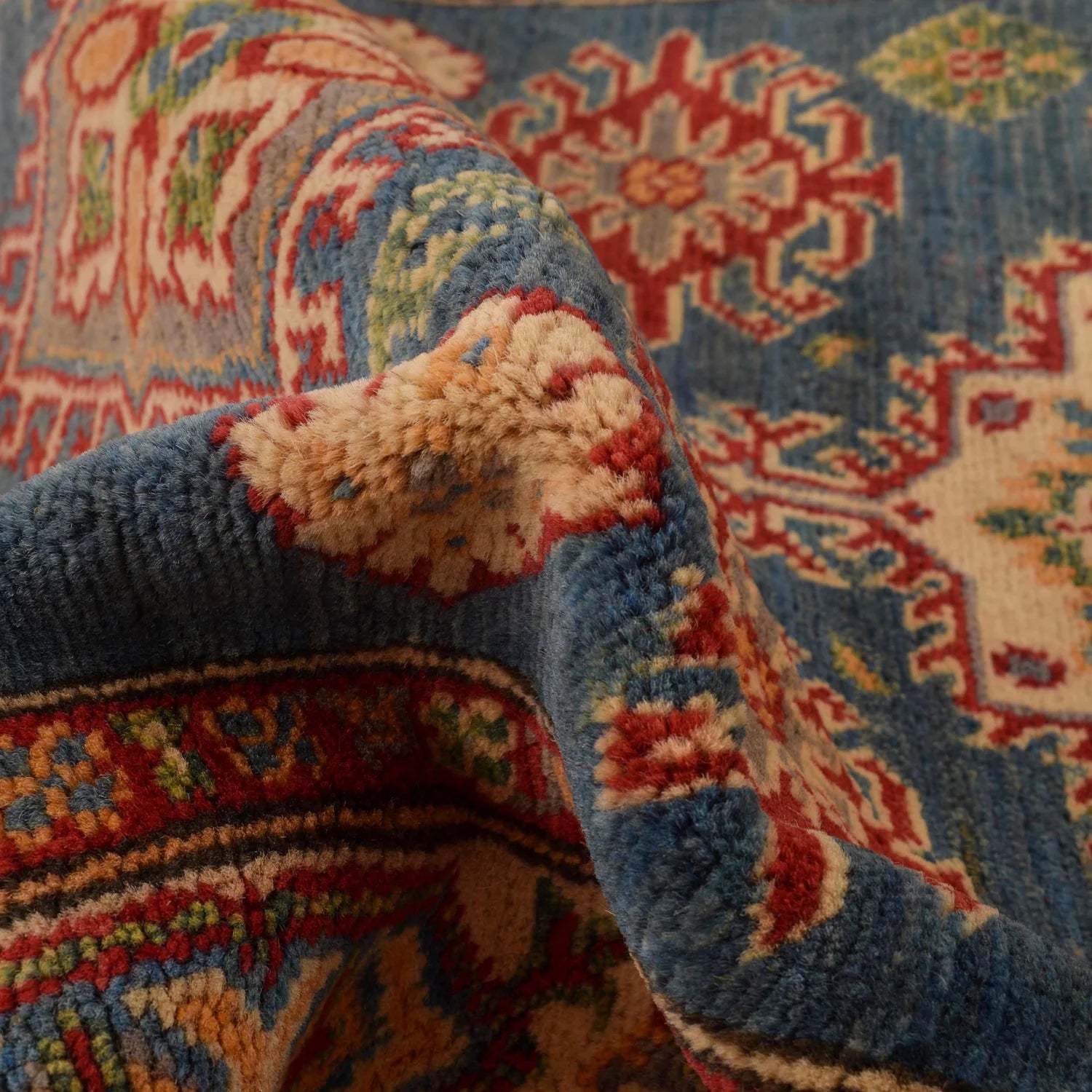 Blue Color Kazak Rug 98 x 153 (cm)- No. B34624