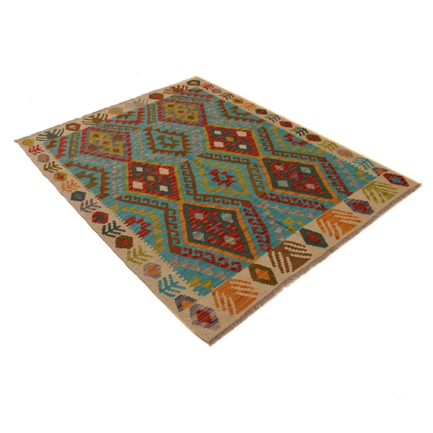 Handmade Vegetable Kilim 134 x 169 cm - No. B34707