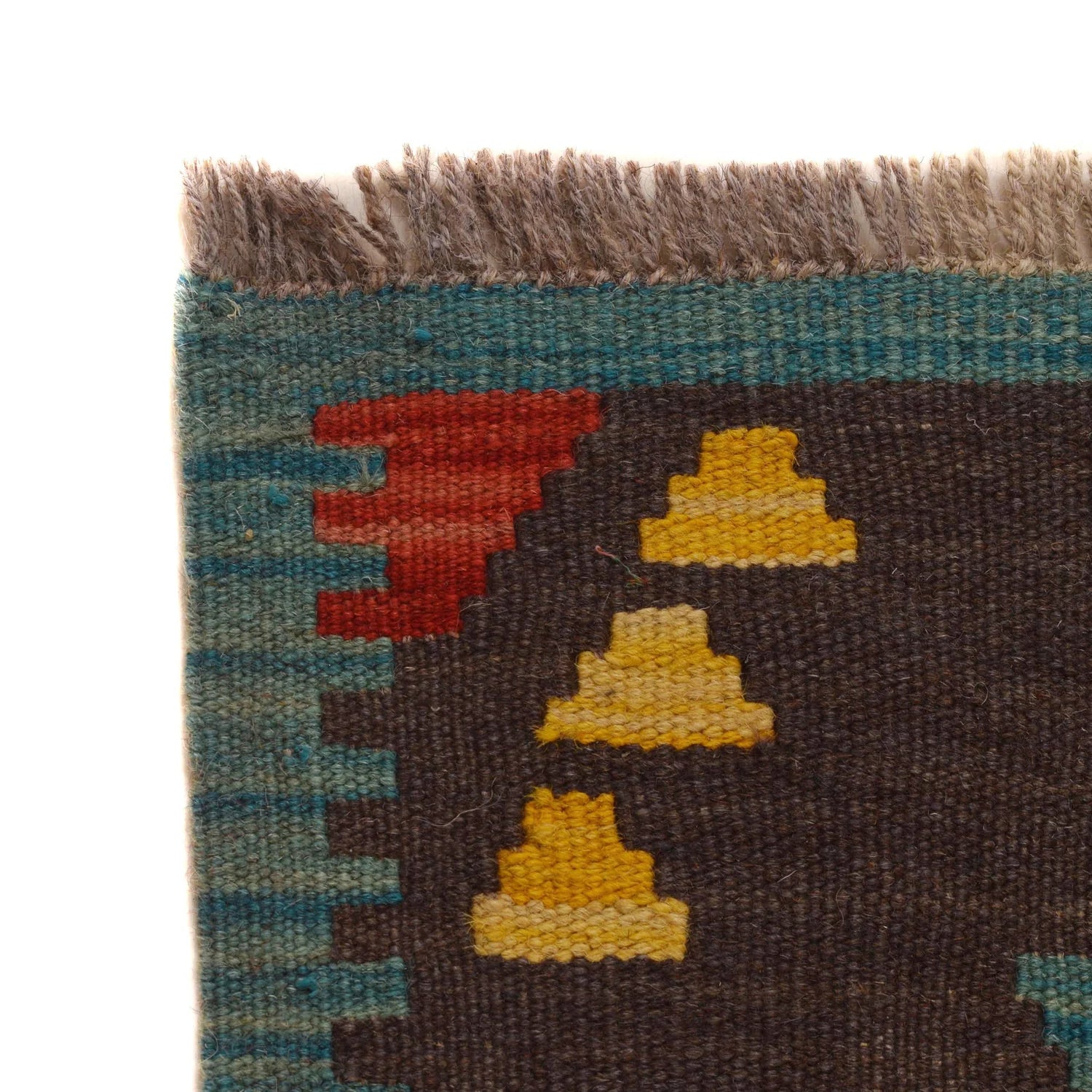 Handmade Natural Wool Kilim Rug 155 × 195 cm – No. B34718