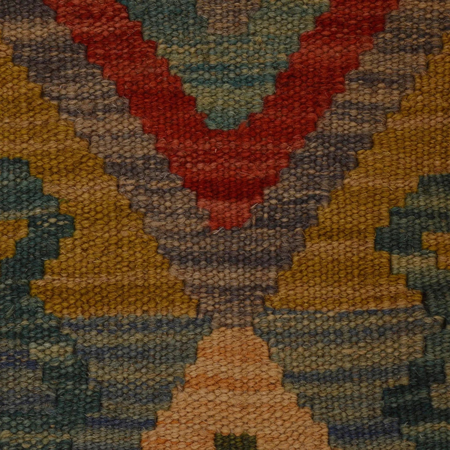 Handmade Natural Wool Kilim Runner Rug 71 × 239 cm – No. B34724