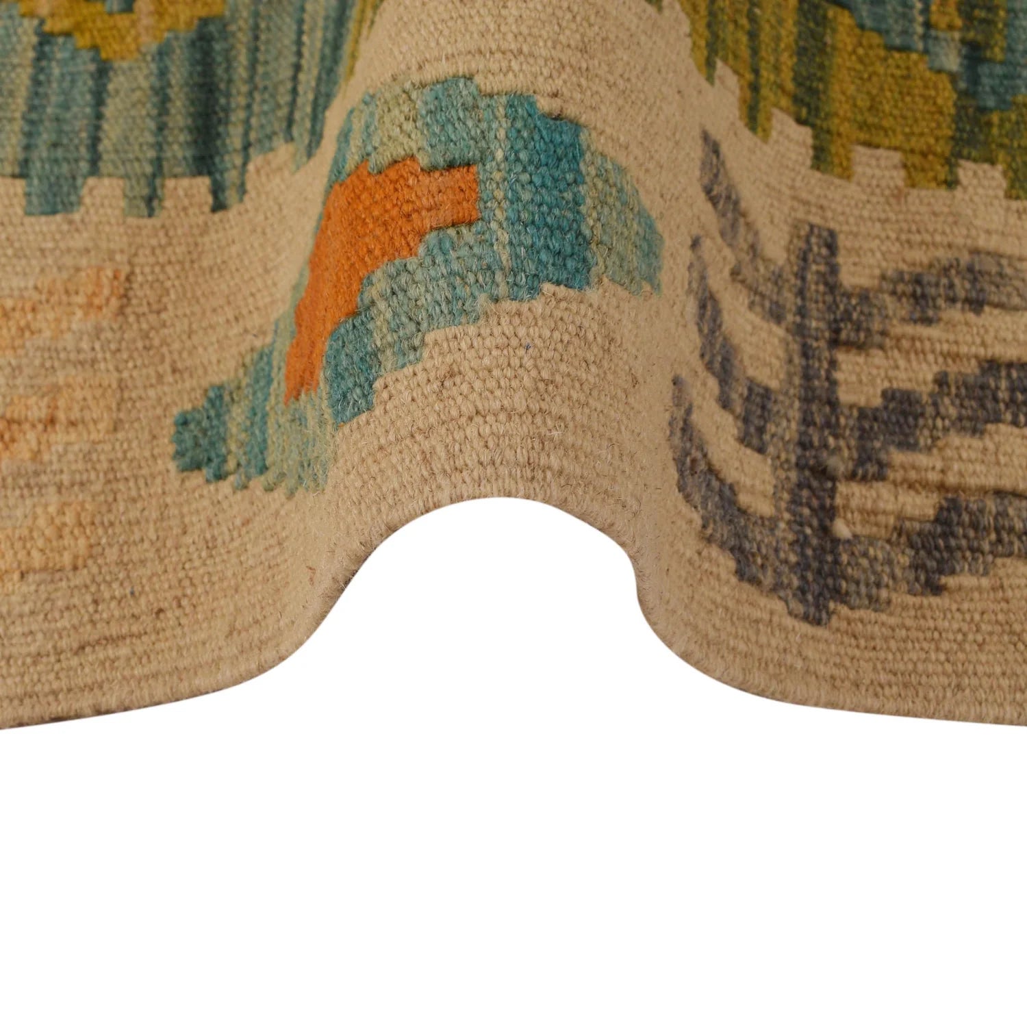 Handmade Natural Wool Kilim Runner Rug 71 × 239 cm – No. B34724