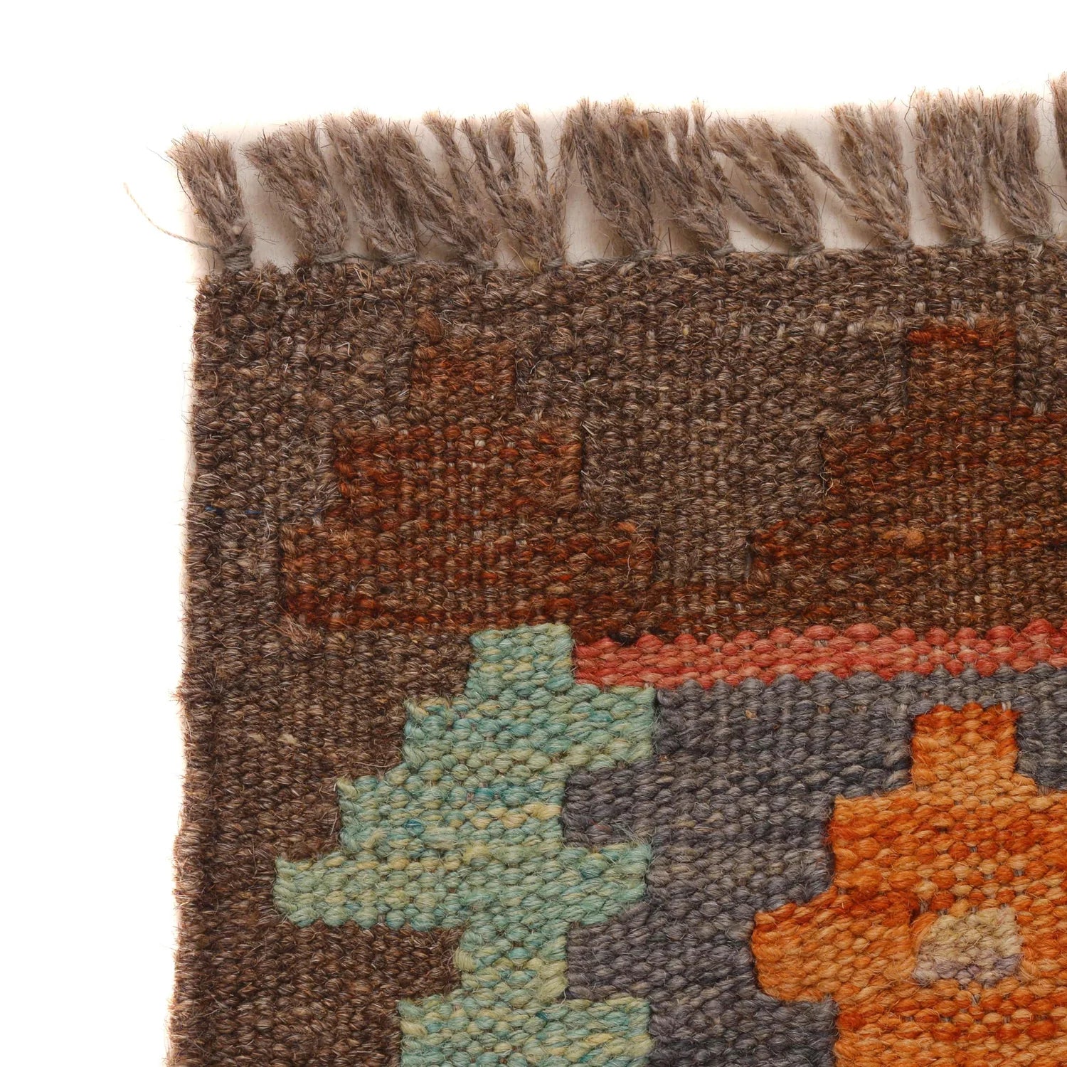 Handmade Natural Wool Kilim Runner Rug 84 × 295 cm – No. B34726