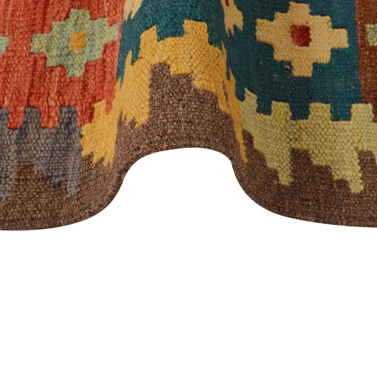 Handmade Natural Wool Kilim Runner Rug 84 × 295 cm – No. B34726