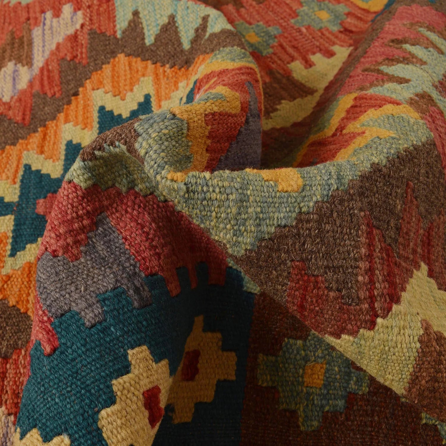 Handmade Natural Wool Kilim Runner Rug 84 × 295 cm – No. B34726