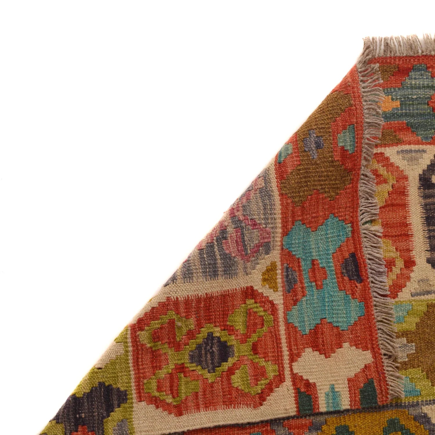 Handmade Natural Wool Kilim Rug 155 × 195 cm – No. B34747