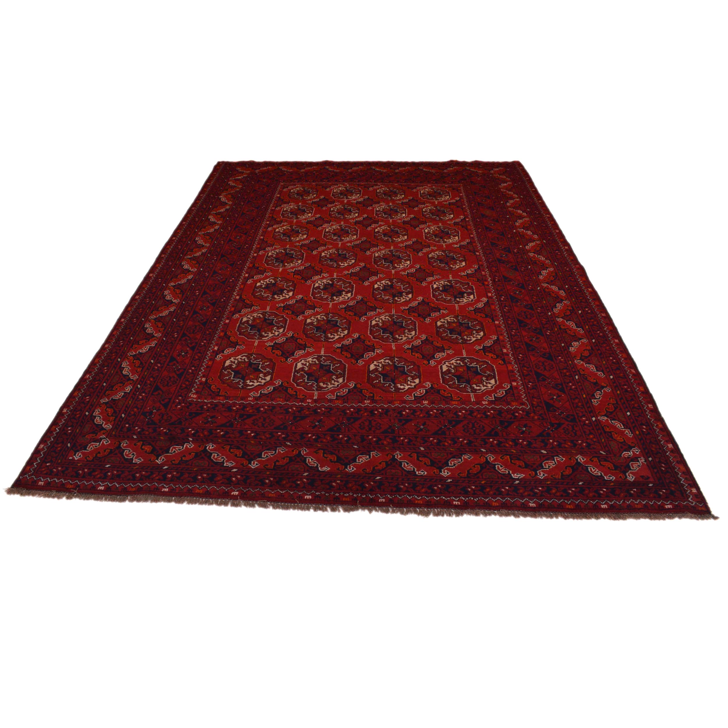 Handmade Wool Bokhara Area Rug 6'4"x9'6" (ID B35168) Premium