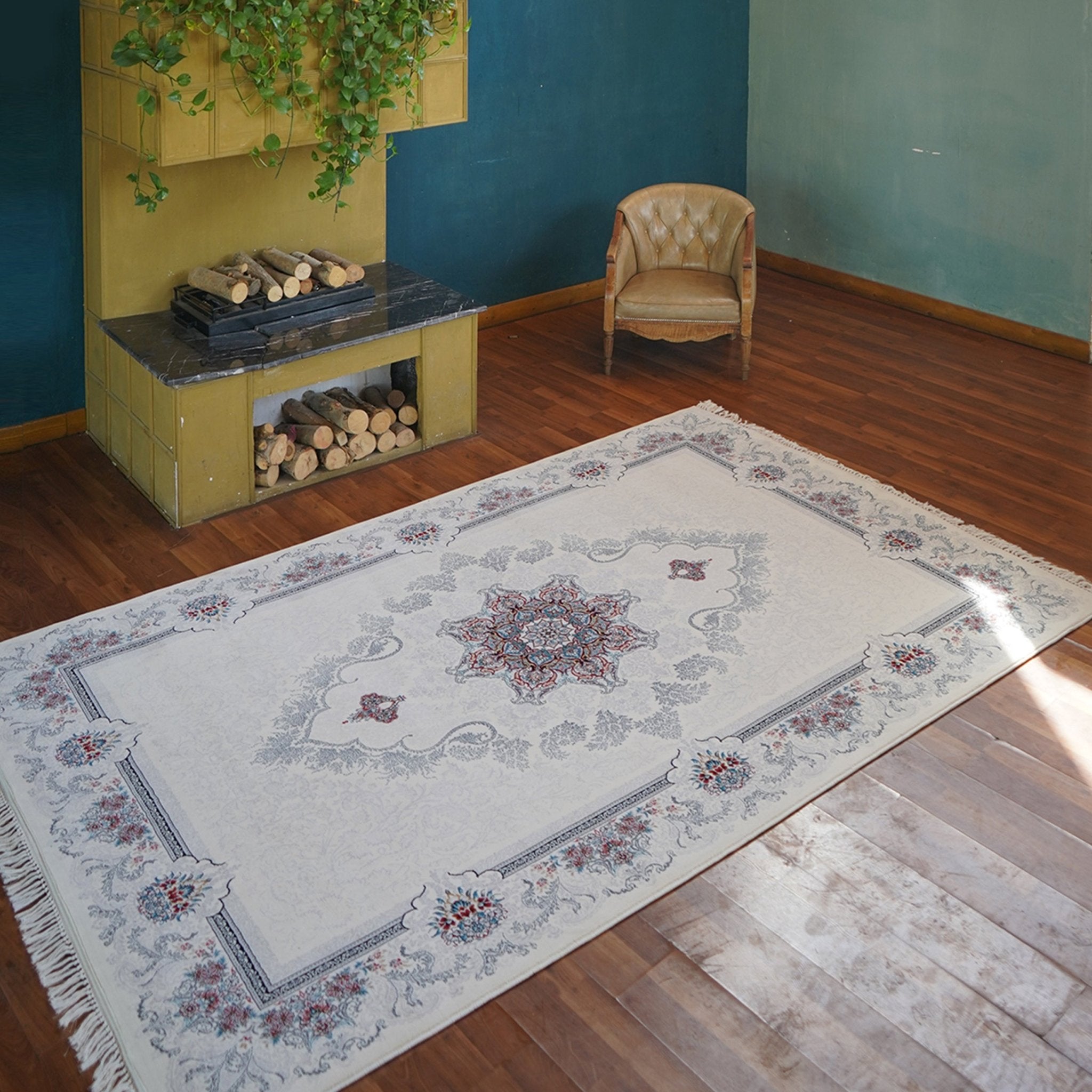 Convivial Cream Persian Area Rug - Aladdinrugs