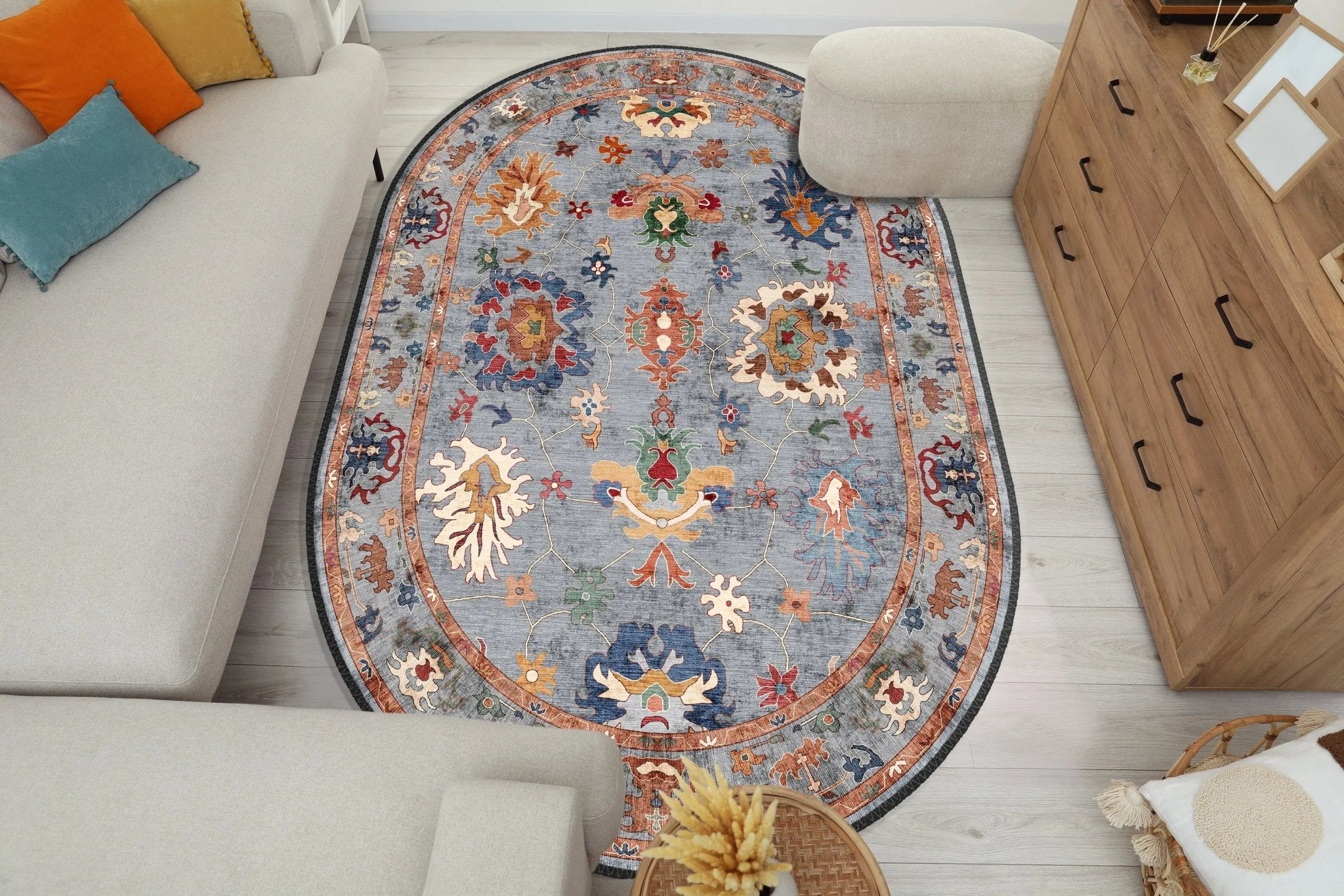 Round Oushak Rug - Aladdinrugs
