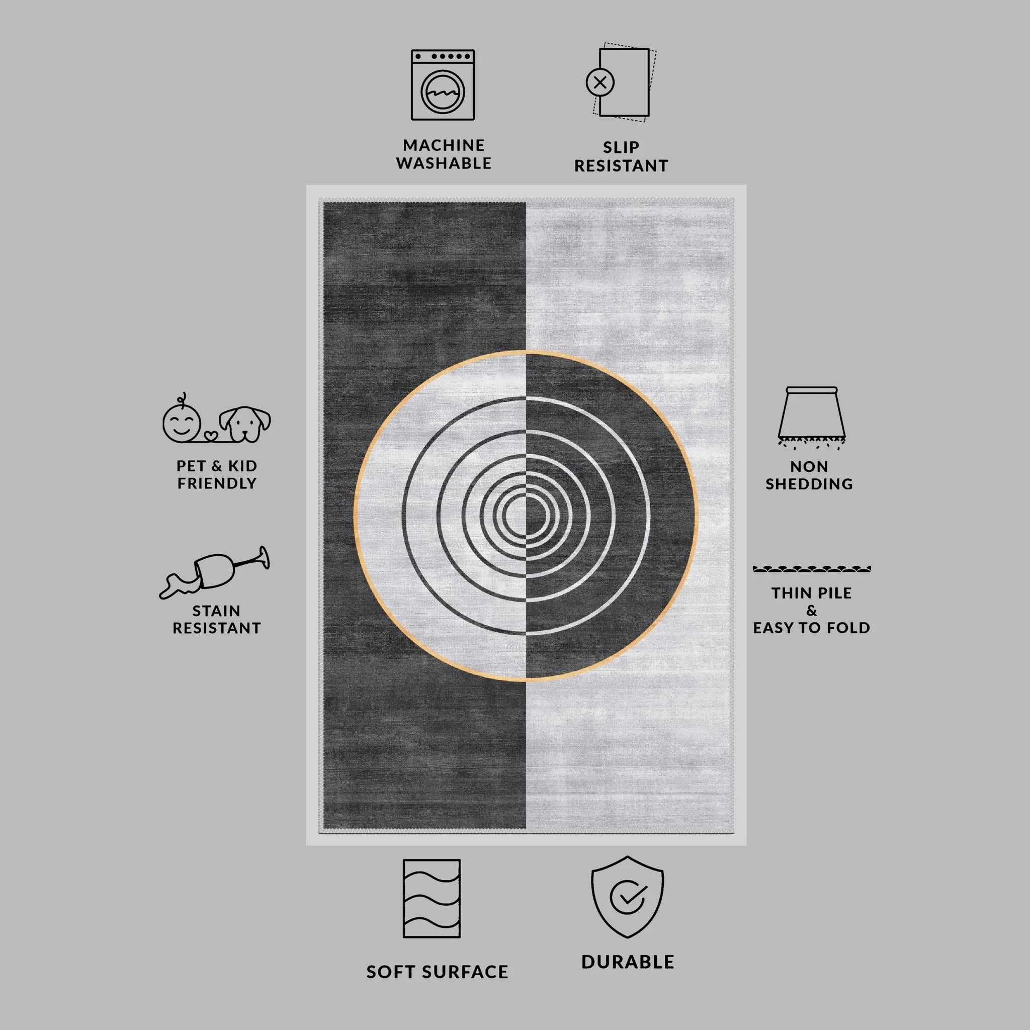 Concentric Circles Design - Aladdinrugs