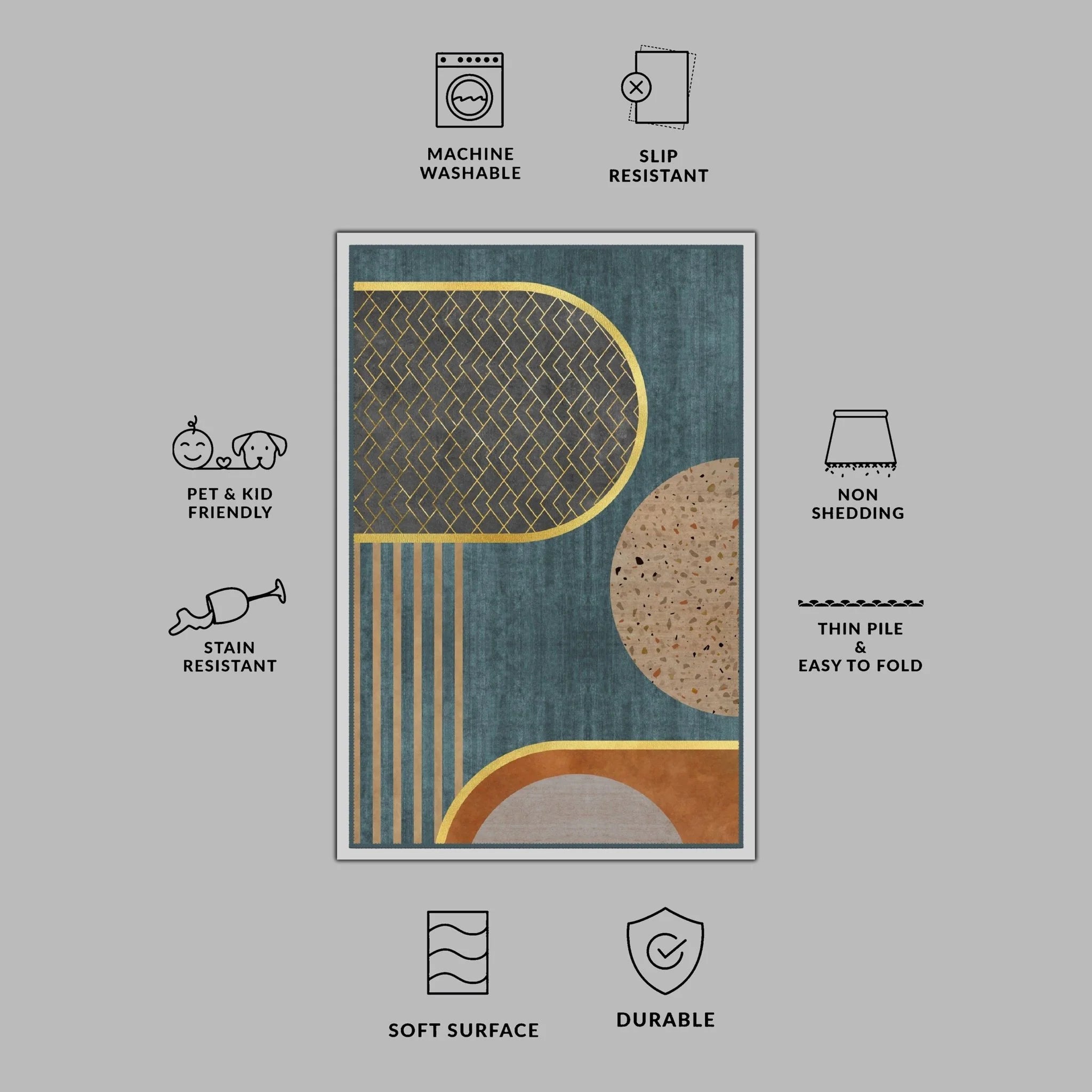 Kitchen Abstract Rug - Aladdinrugs