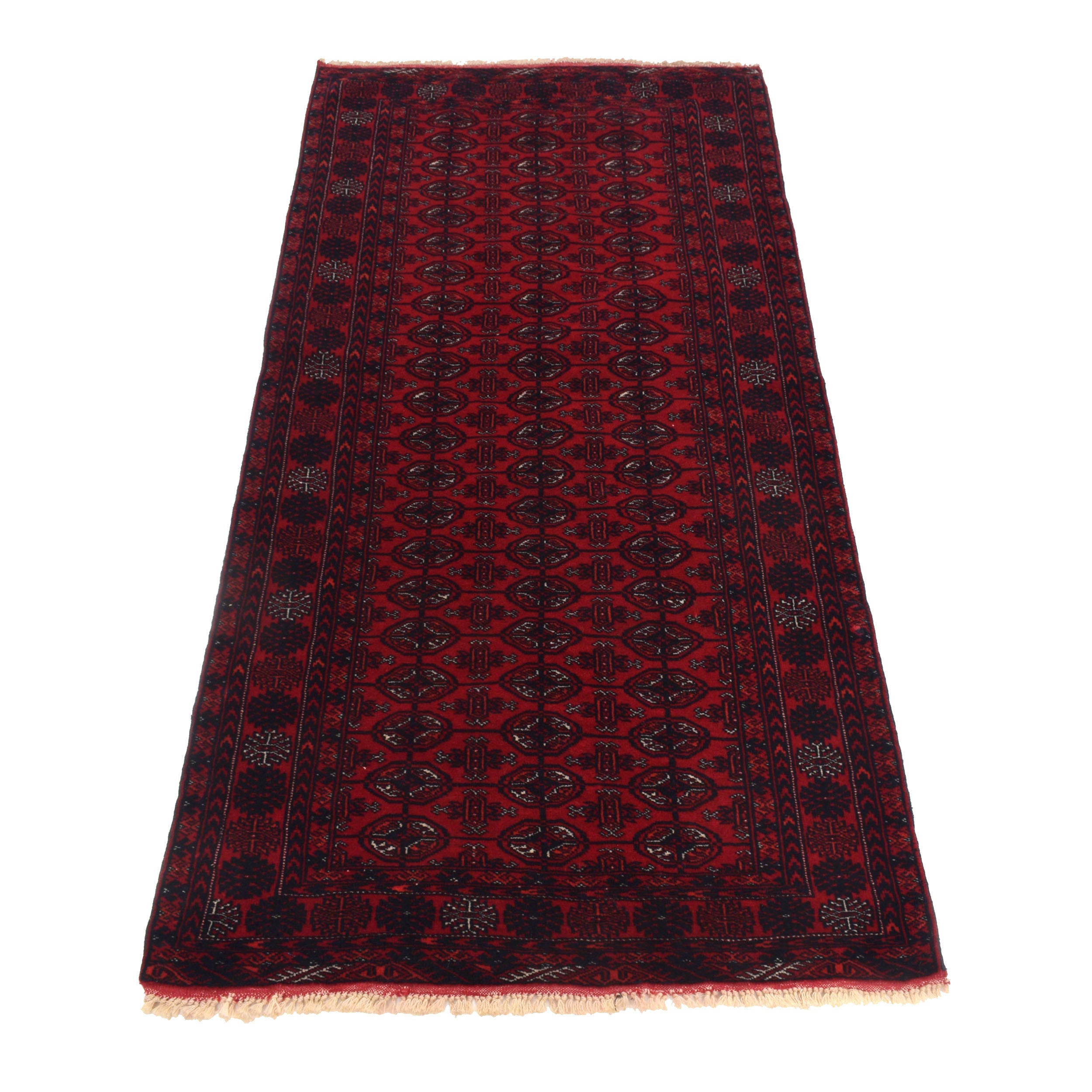 Handmade Bokhara Runner Red 84 x 168 cm (ID G22931)