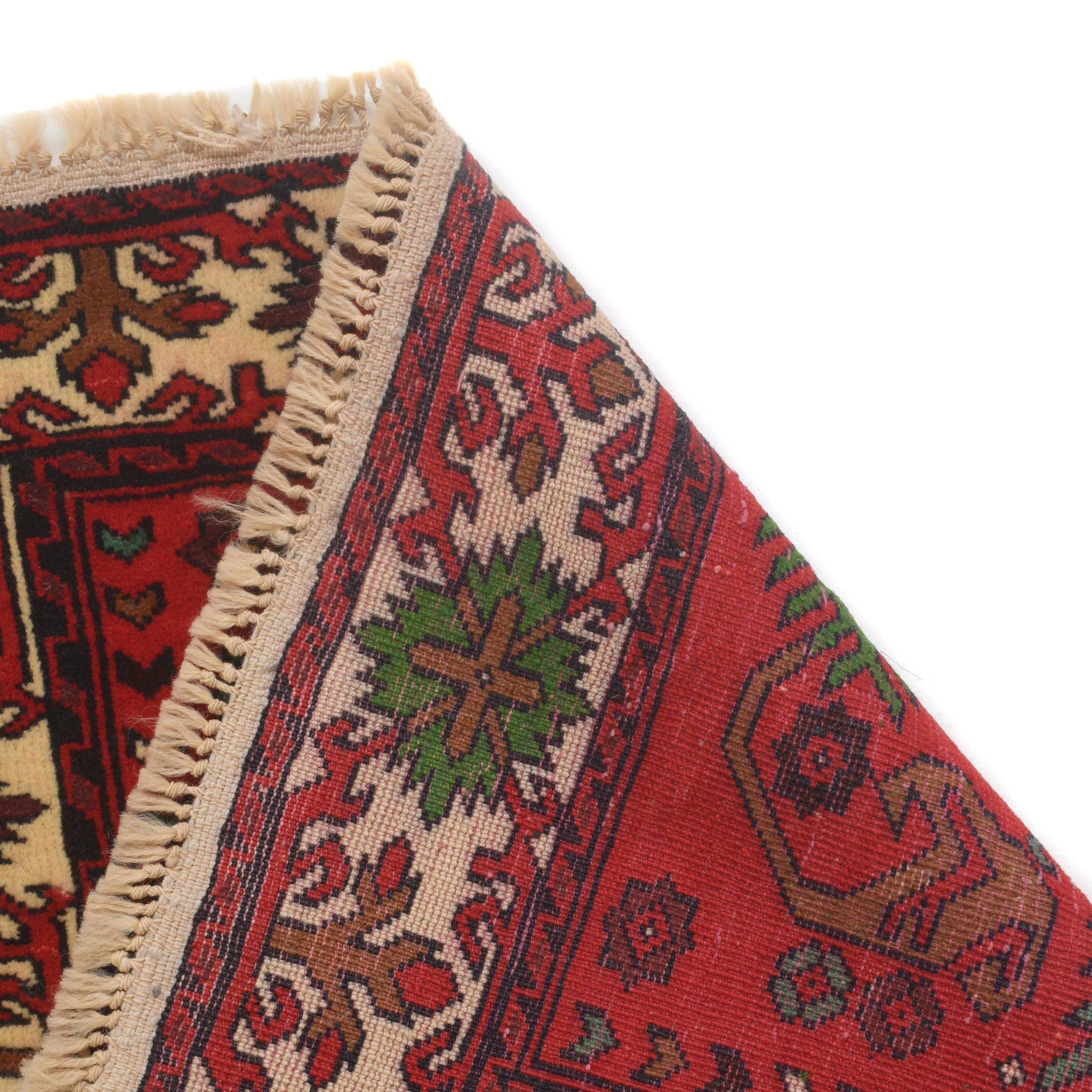 Handmade Wool Bokhara Runner Rug Red 71x172cm (ID G22934)