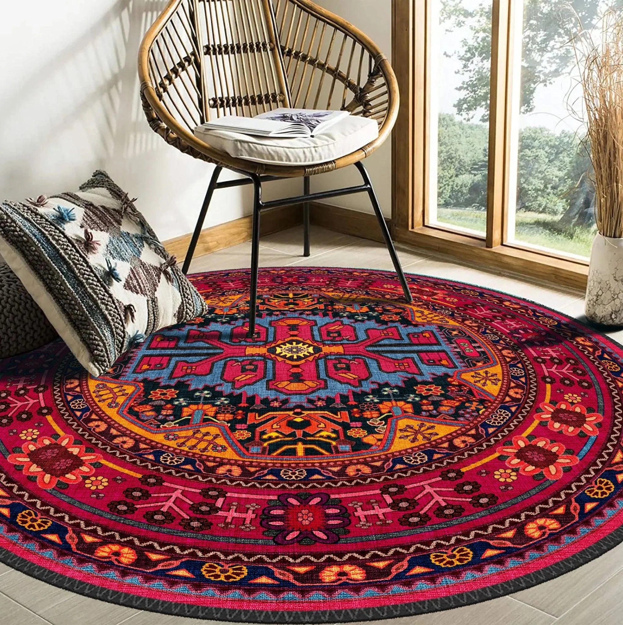 Vibrant Persian Style Bold Rug - Aladdinrugs
