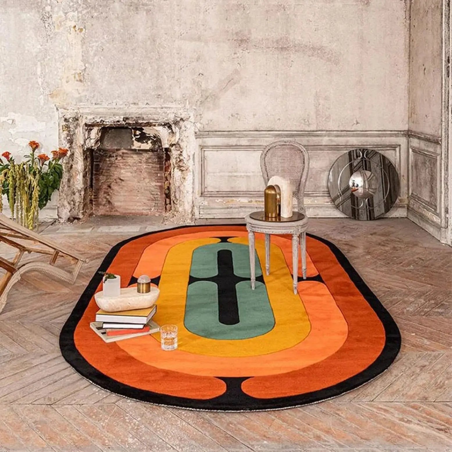 Abstract Orange Rug - Aladdinrugs